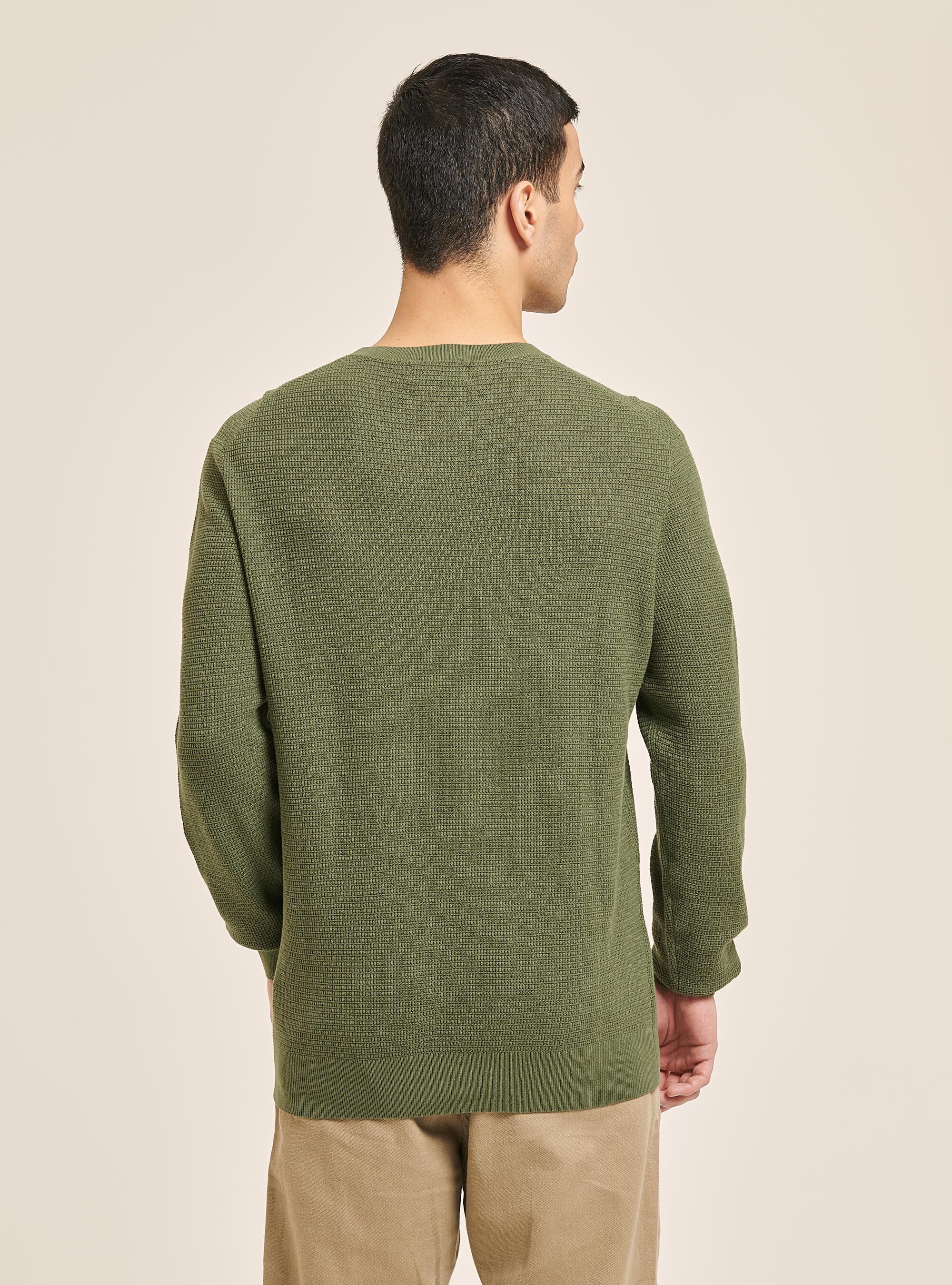 Crew-neck cotton pullover, C6700 KAKY