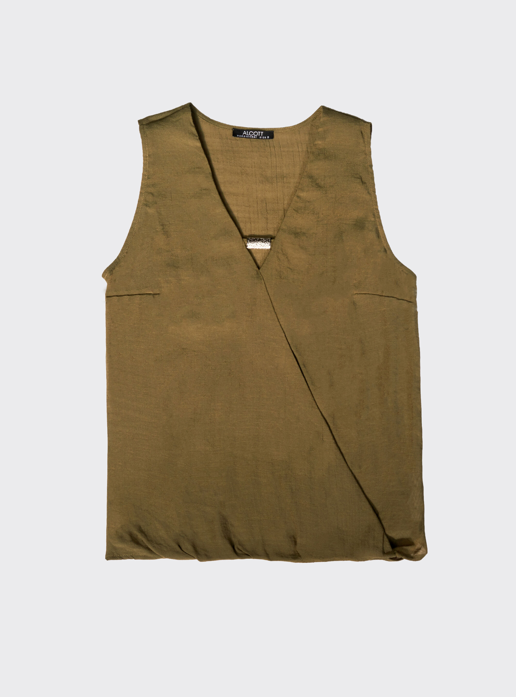 Bluse mit Schmuckst&uuml;ck, C6600 KAKY