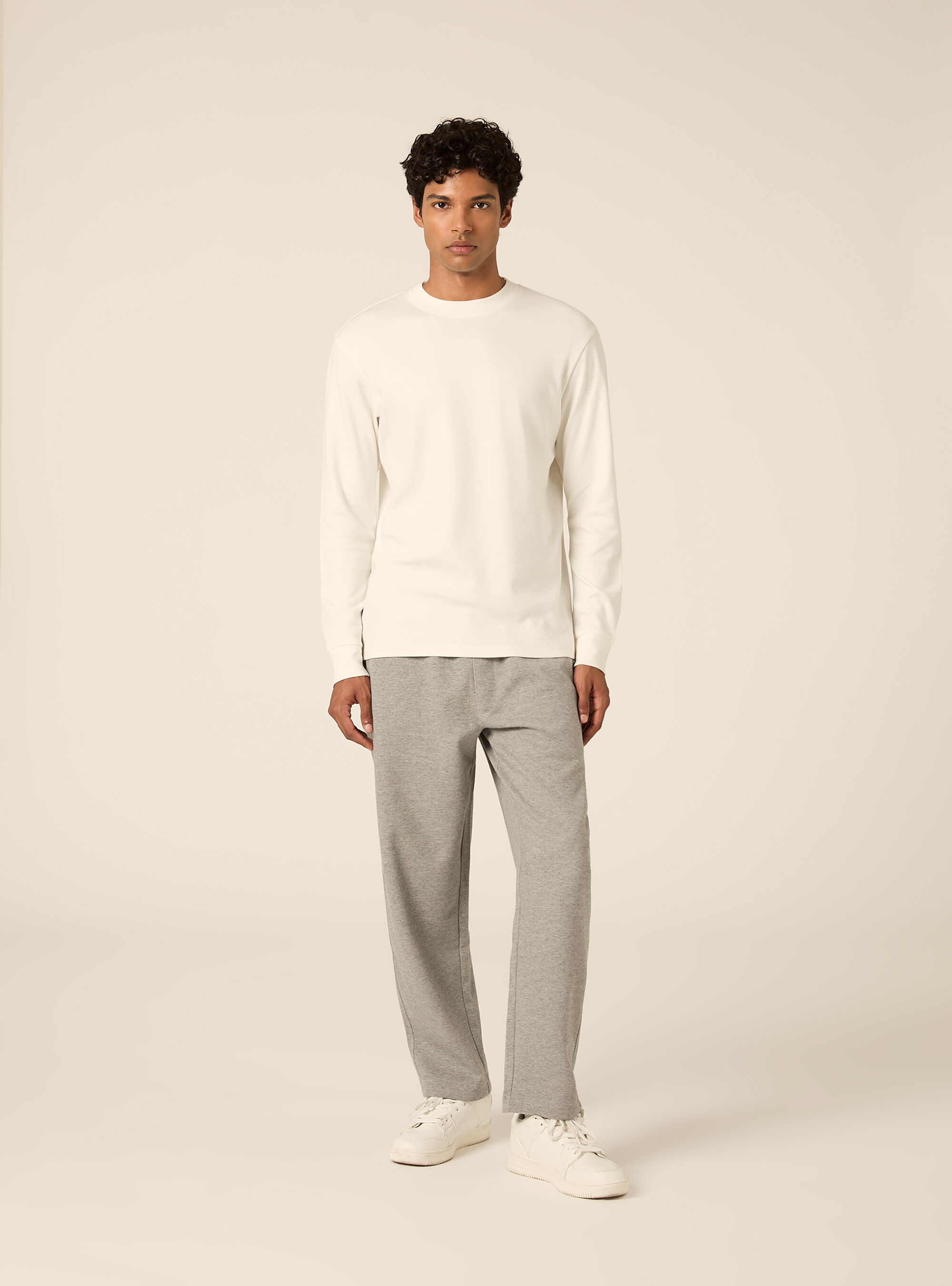 Maglia girocollo maniche lunghe interlock