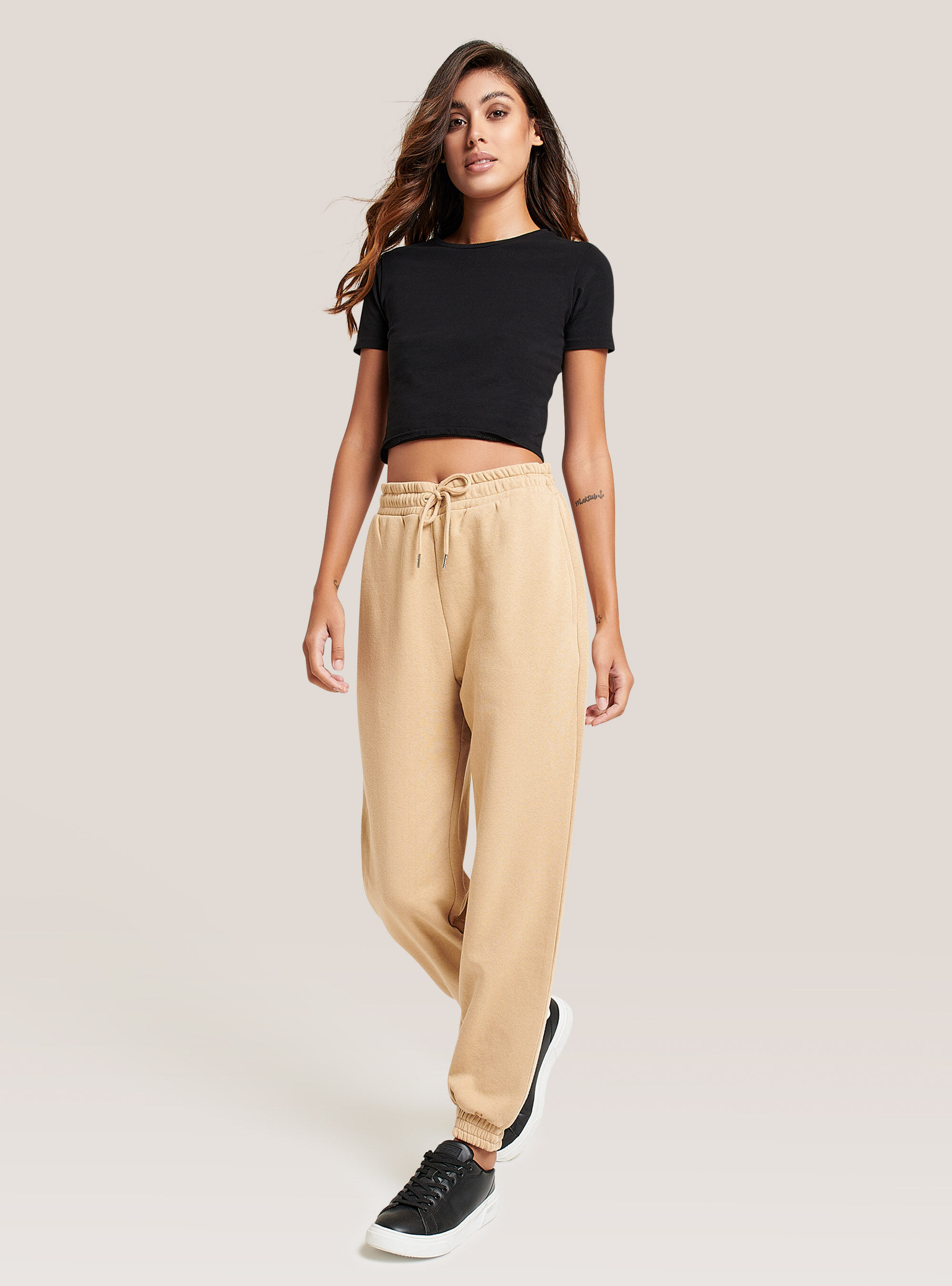 Pantaloni in felpa con fondo elastico