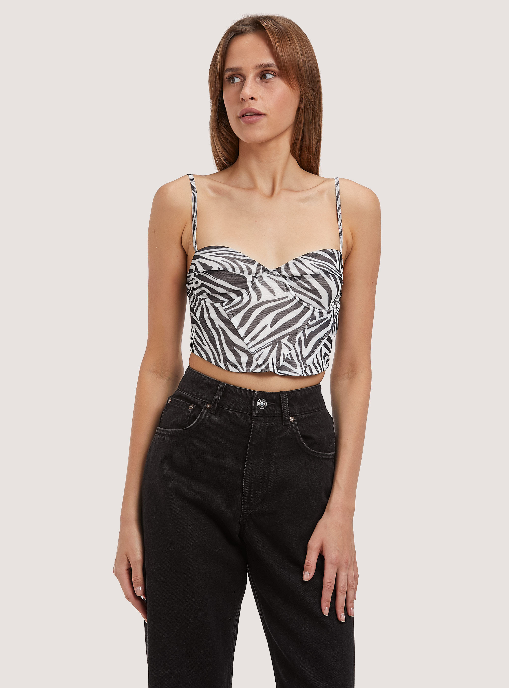 Fitted animalier top Tops