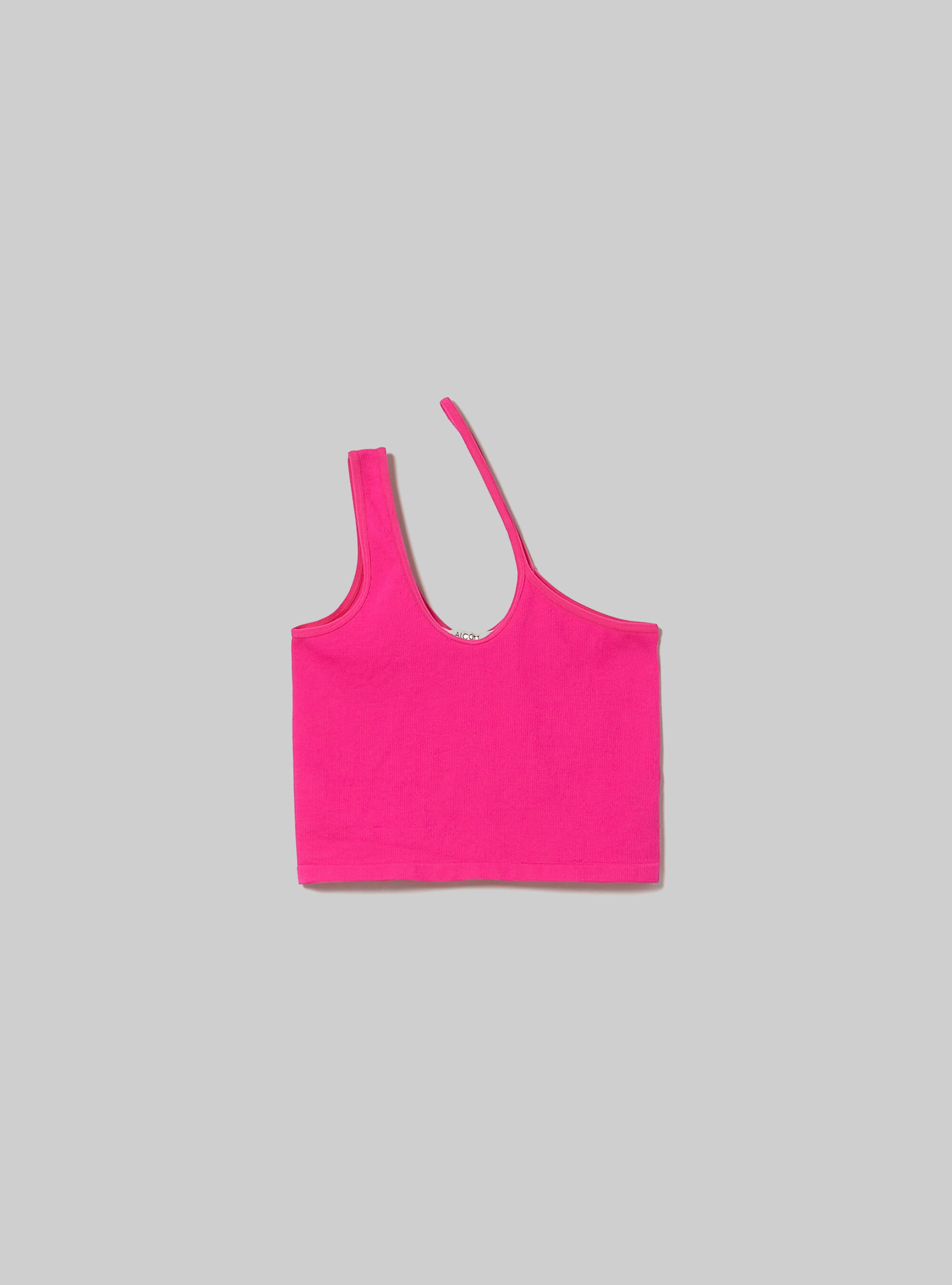 Asymmetrical cropped top, FX2 FUXIA MEDIUM
