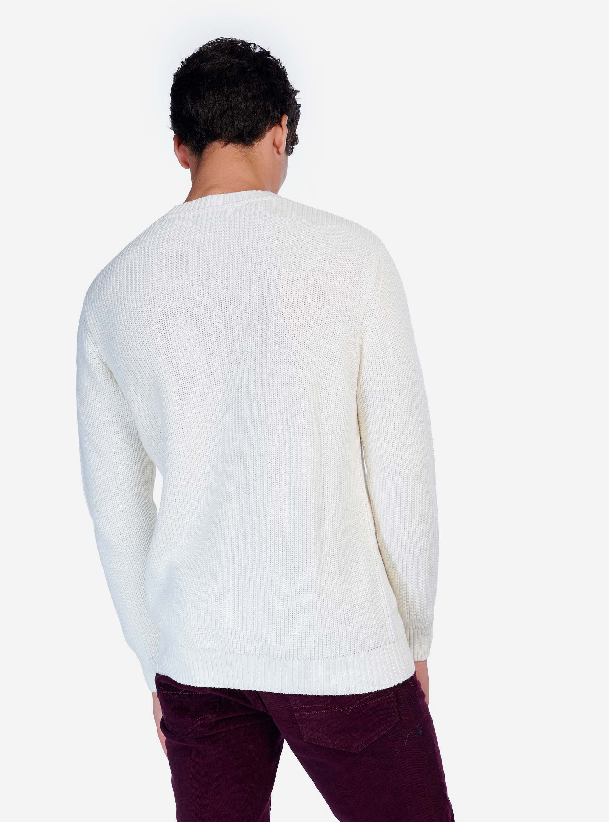 PULLOVER MIT ENGLISCHEM RIPPENMUSTER, C0009 OFF WHITE