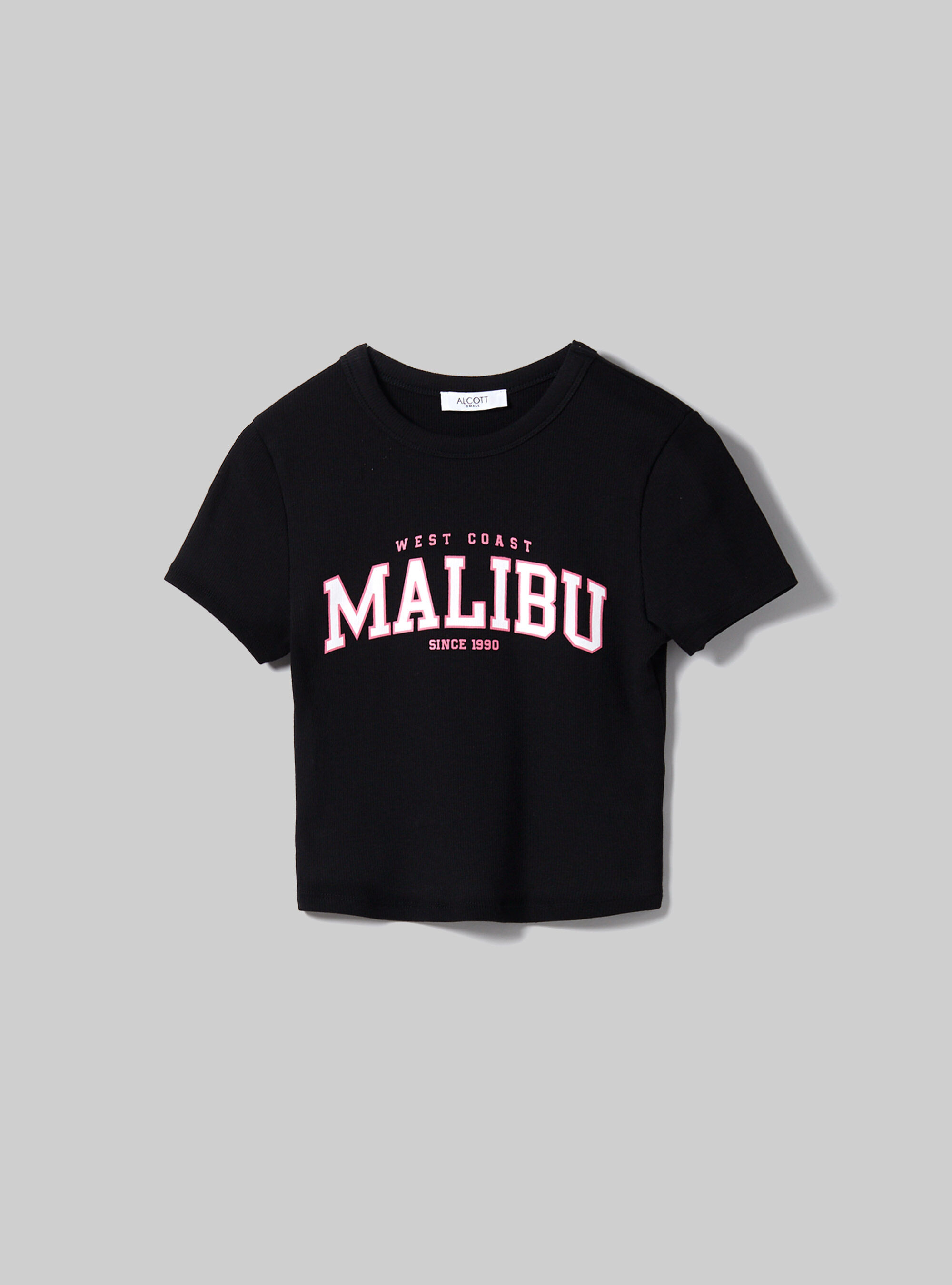 T-shirt court avec imprim&eacute; universitaire, BK1 BLACK