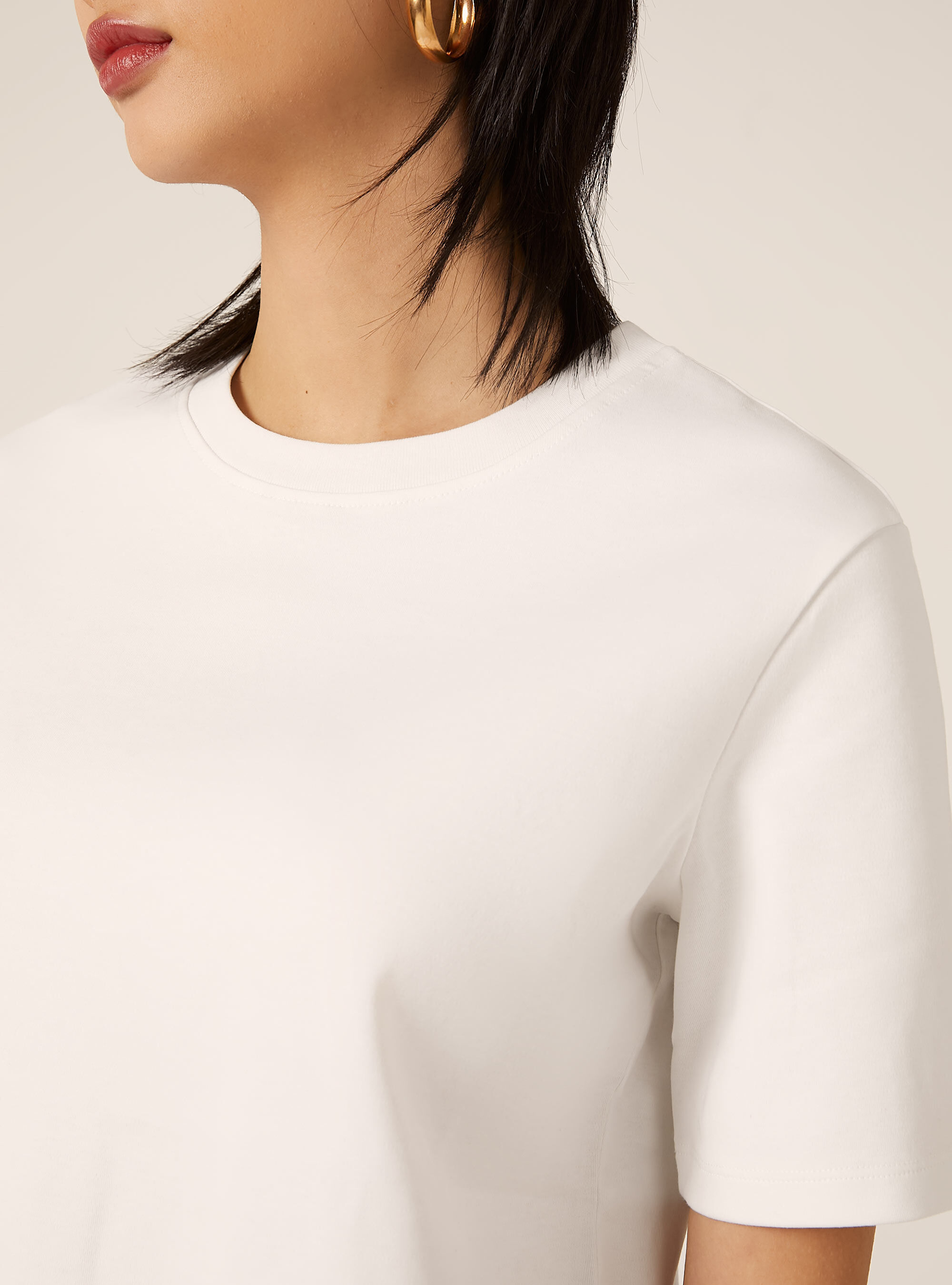 T-shirt regular in interlock, WH3 WHITE