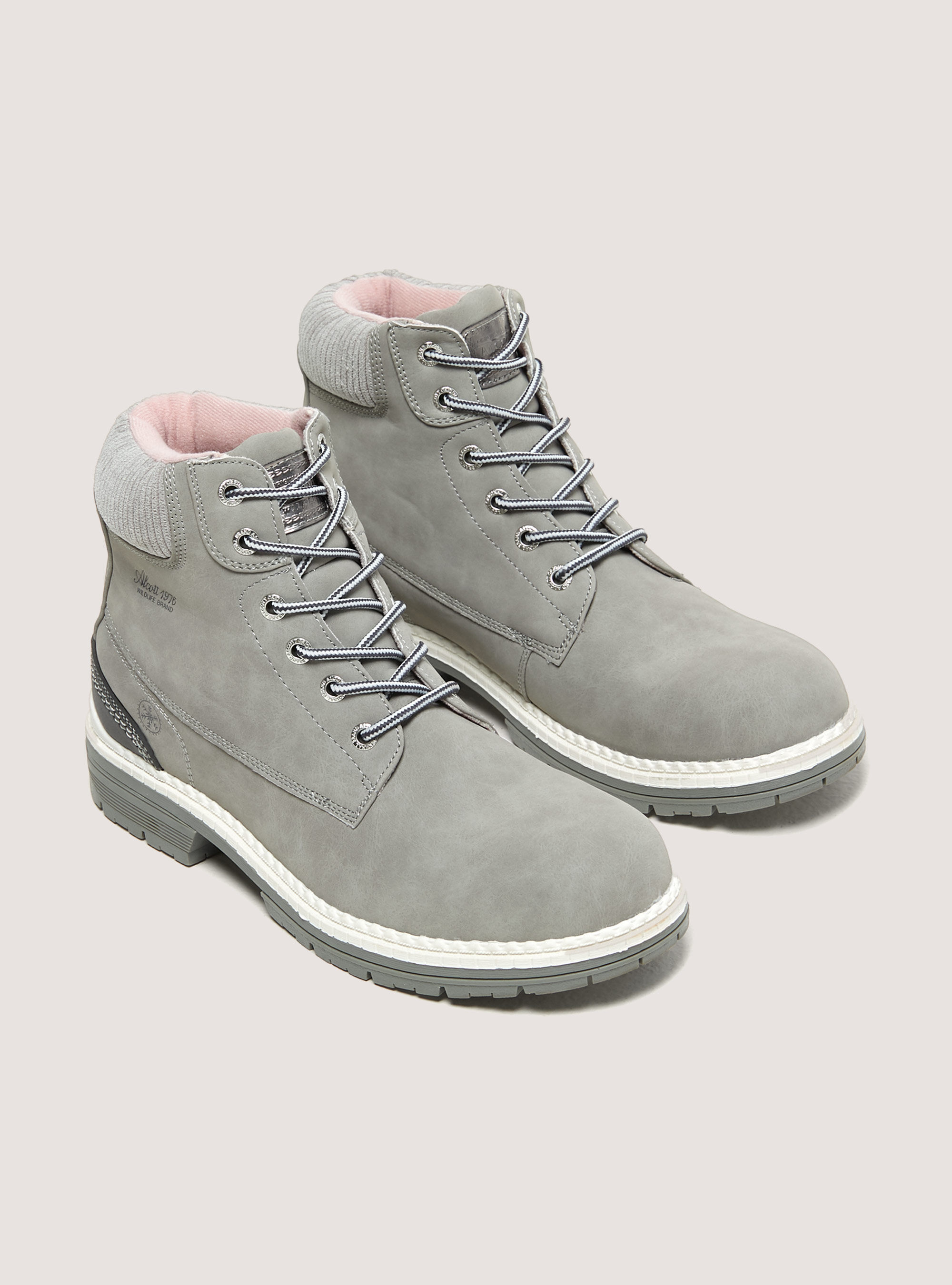 Stivaletti Mountain con stringhe, GREY