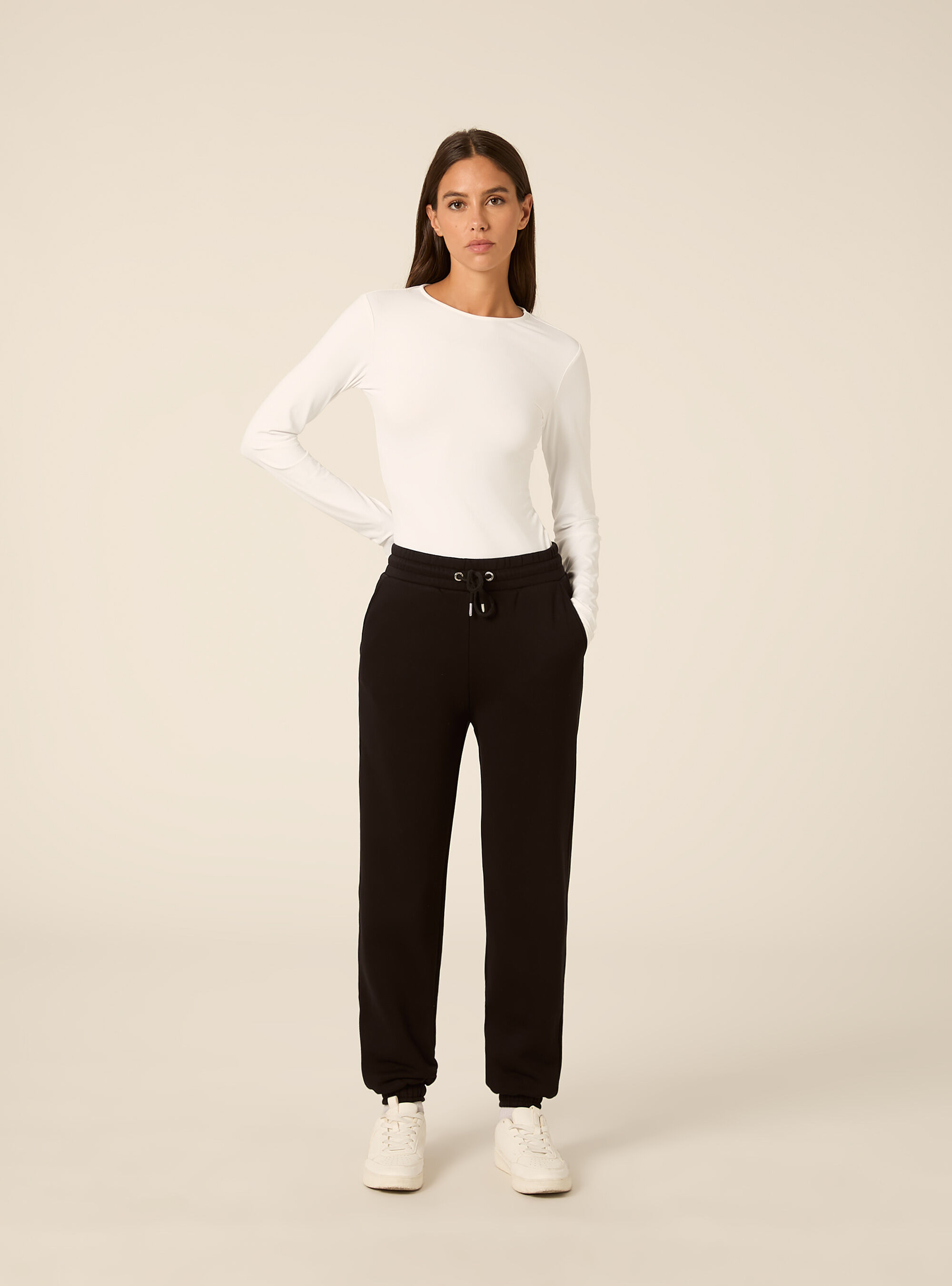 Jogger basic tinta unita, BK1 BLACK