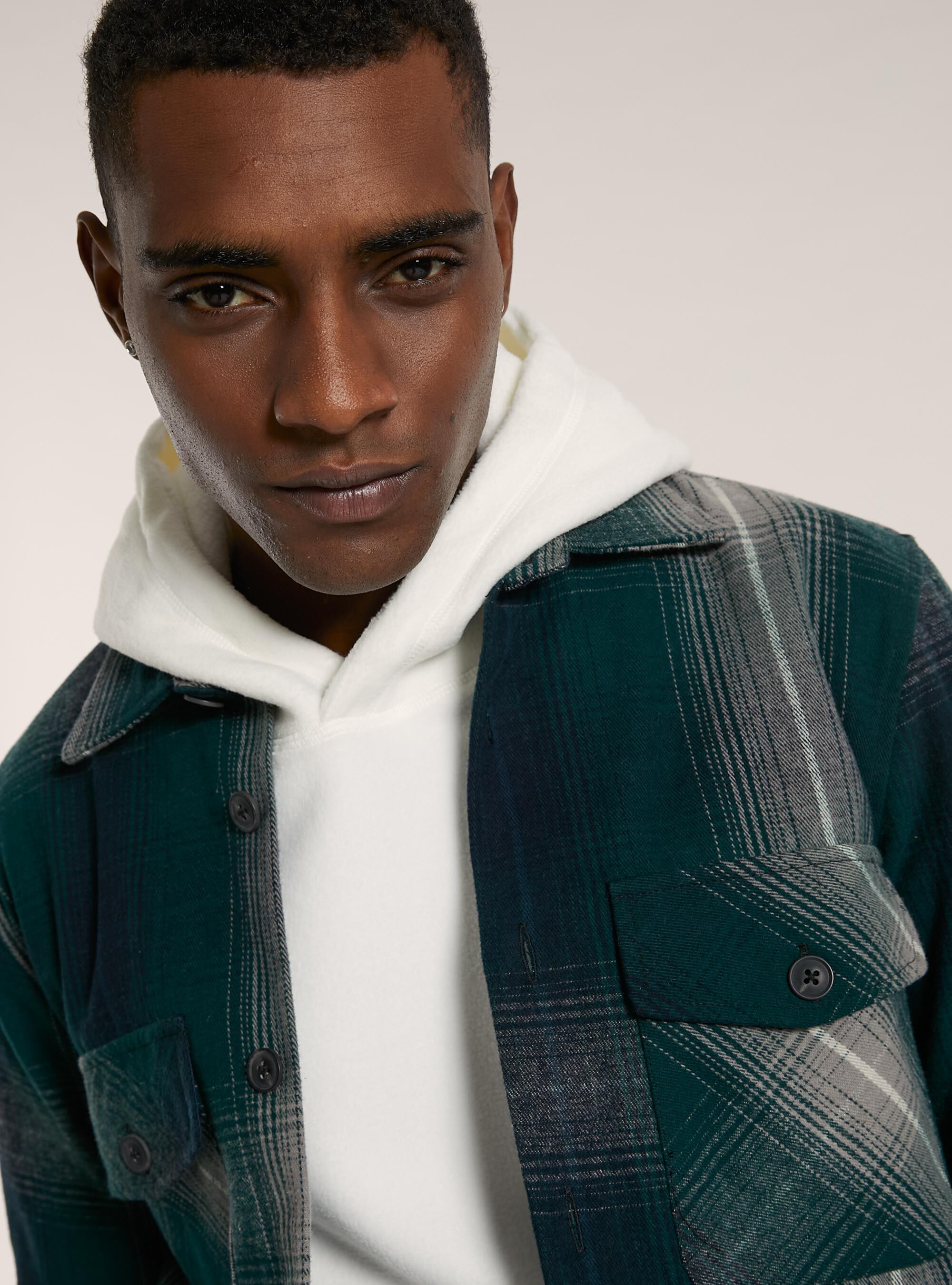 Chaqueta camisa a cuadros, GN1 GREEN DARK