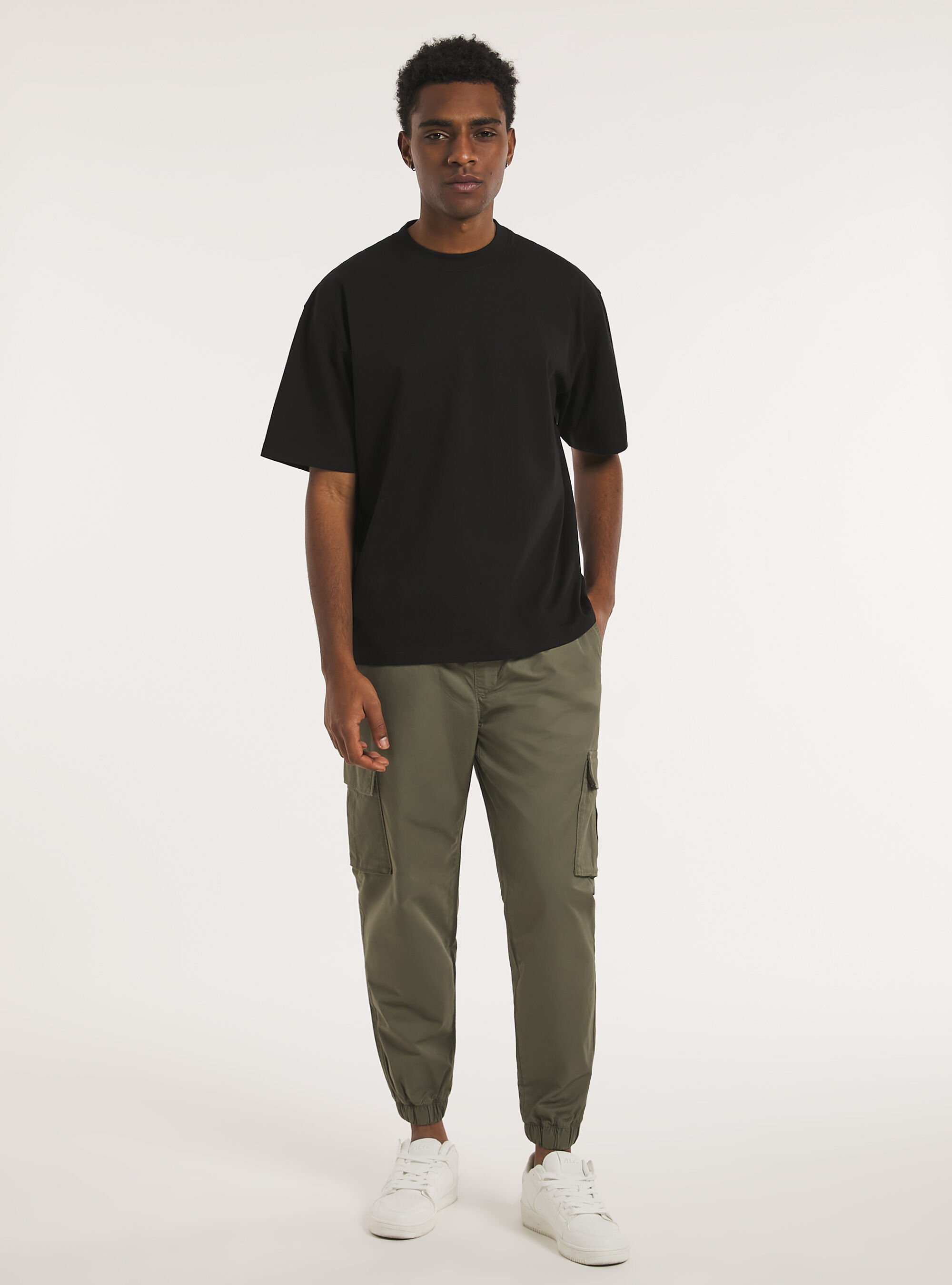 Pantalon jogger en coton, KY2 KAKY MEDIUM