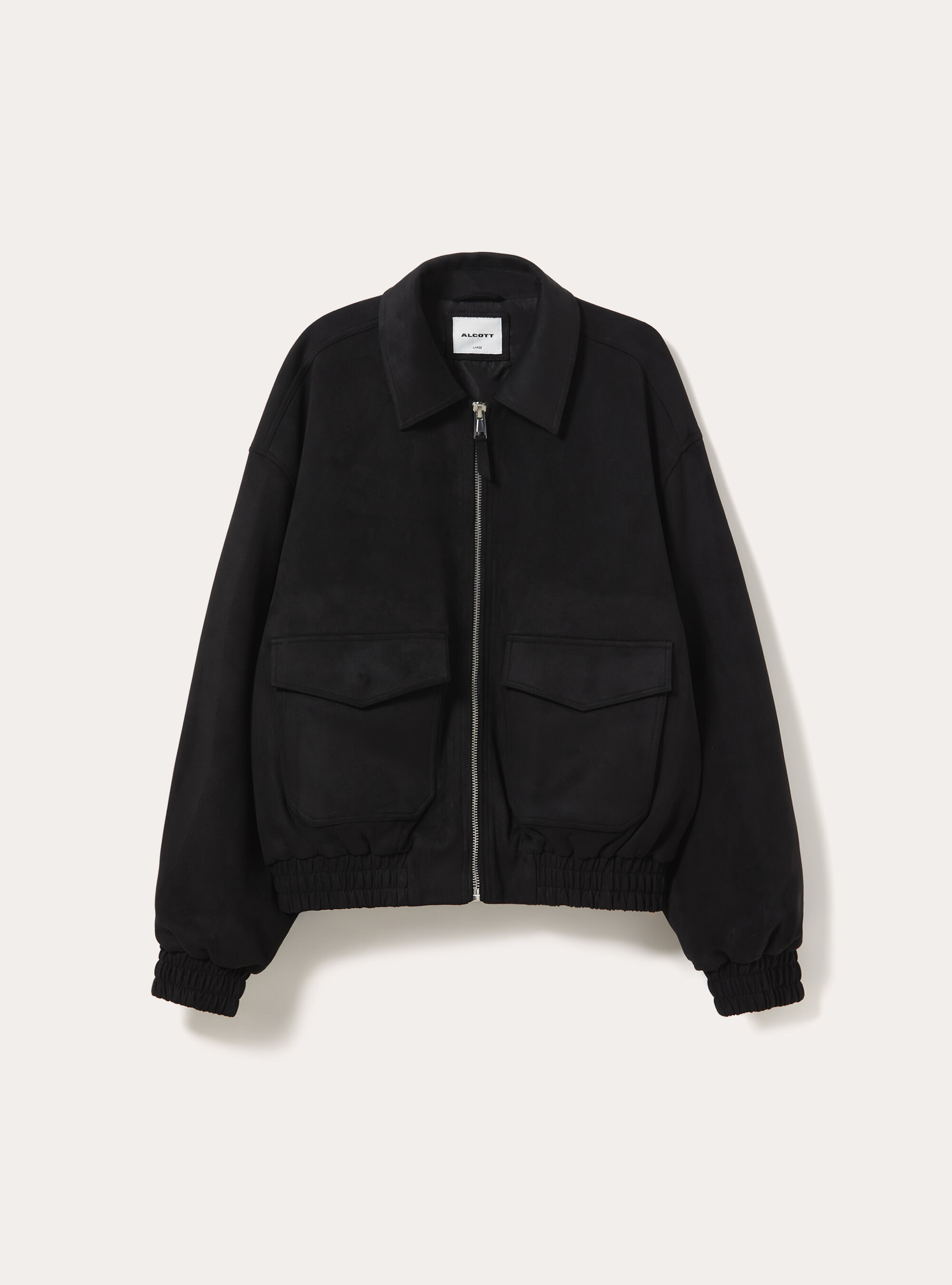 Bomber effetto camoscio boxy fit, BK1 BLACK