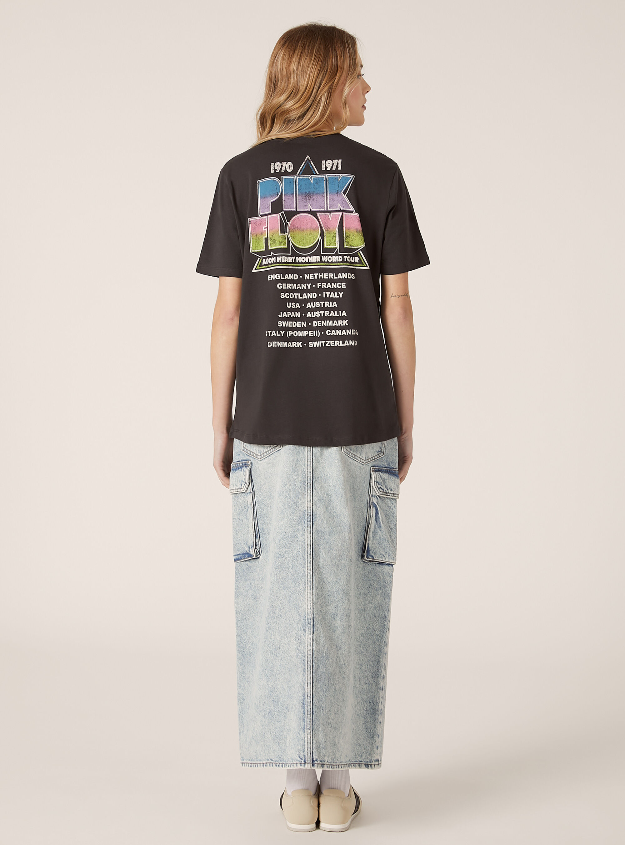 Pink Floyd / Alcott T-Shirt mit normaler Passform, BK3 BLACK CHARCOAL