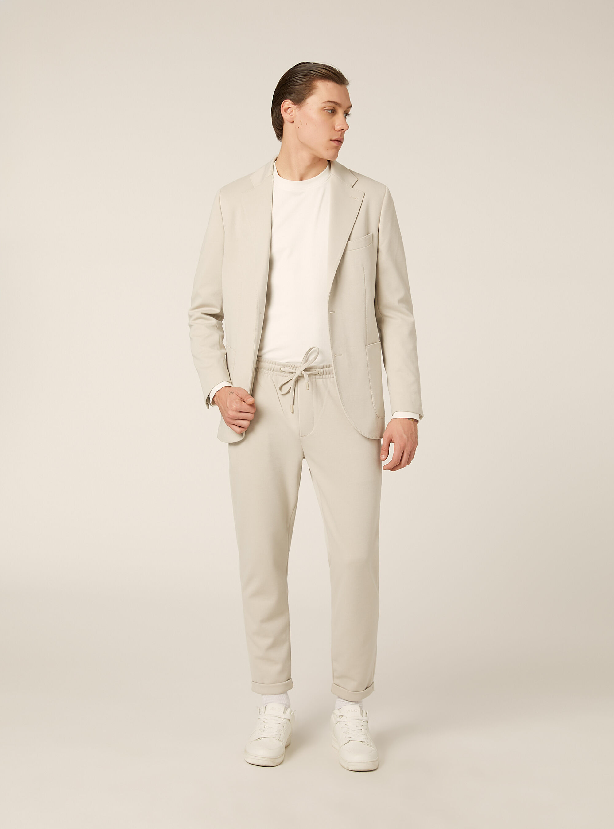 Pantaloni con vita jogger honeycomb
