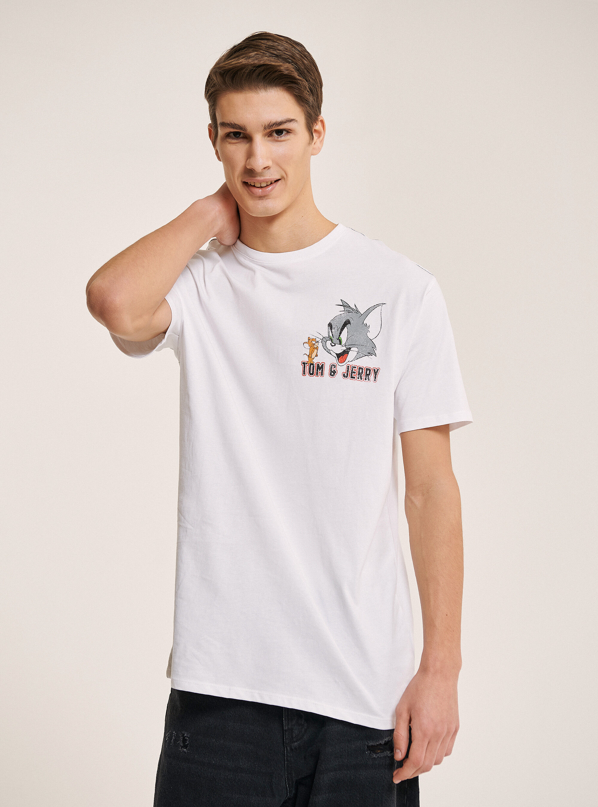 T-shirt Tom and Jerry for Alcott, WHITE
