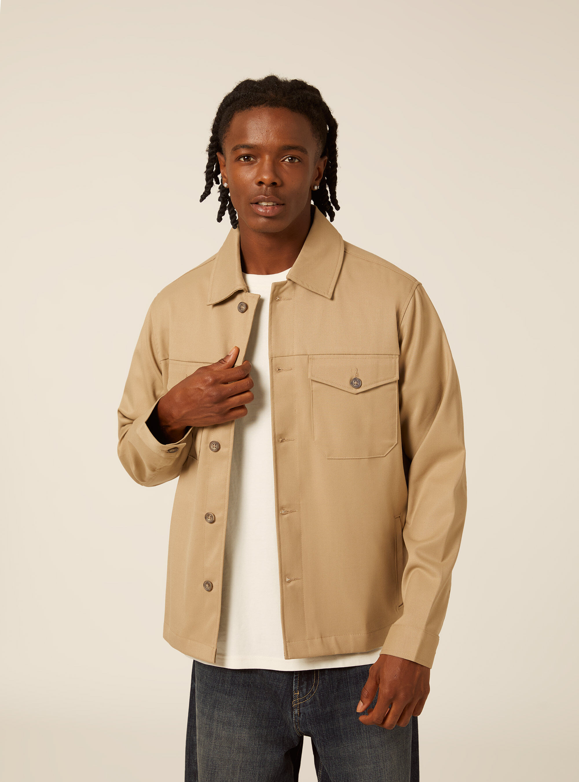 Camicia twill poly viscosa