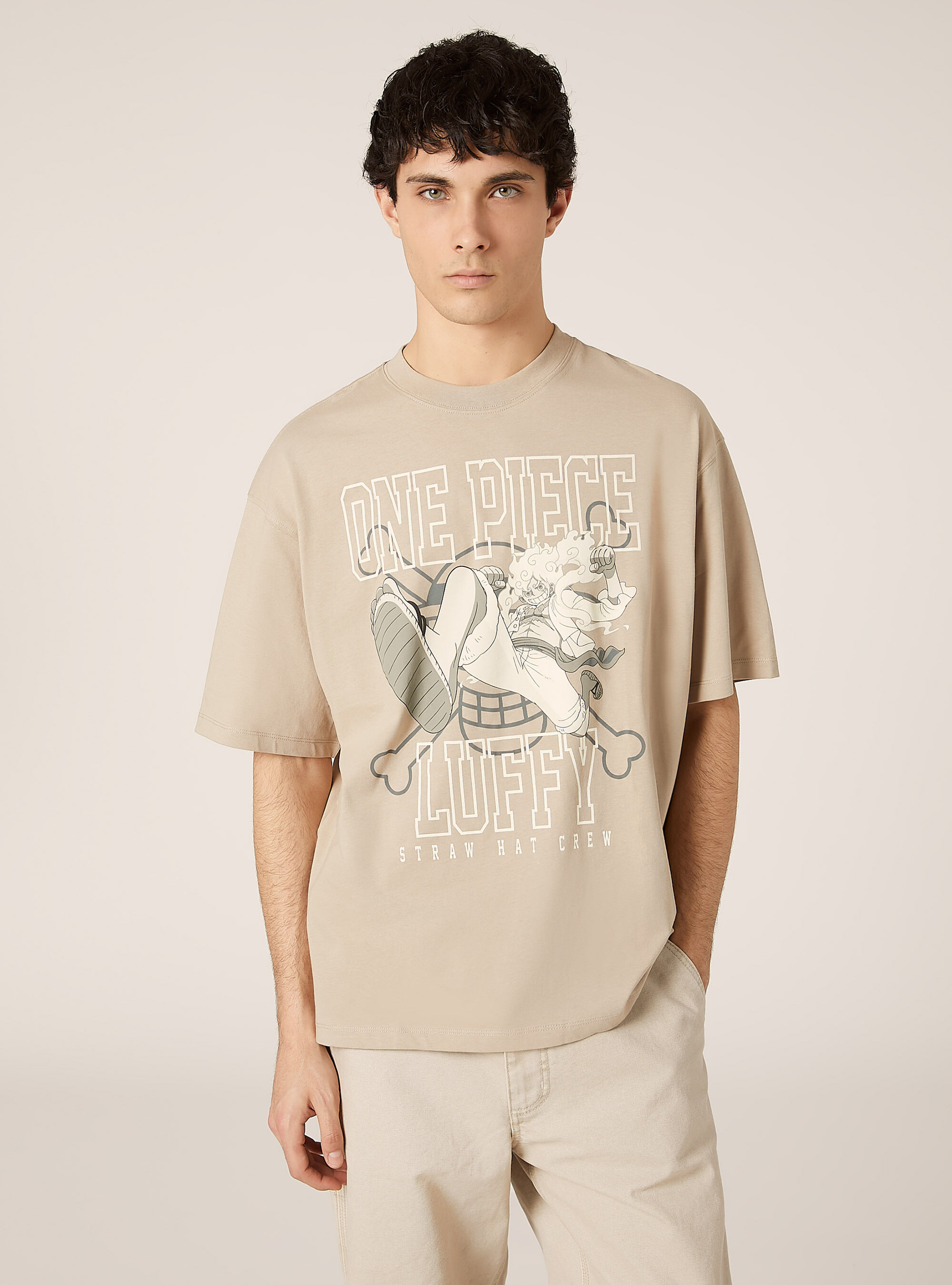 Camiseta Boxy fit One Piece / Alcott, BG2 BEIGE MEDIUM