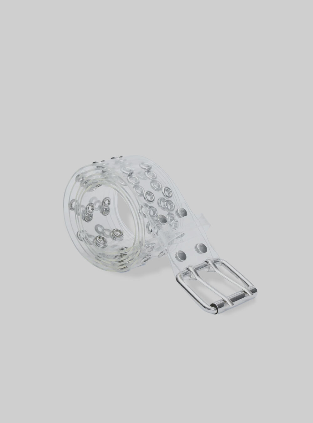 Transparent belt with eyelets, TRASPARENT