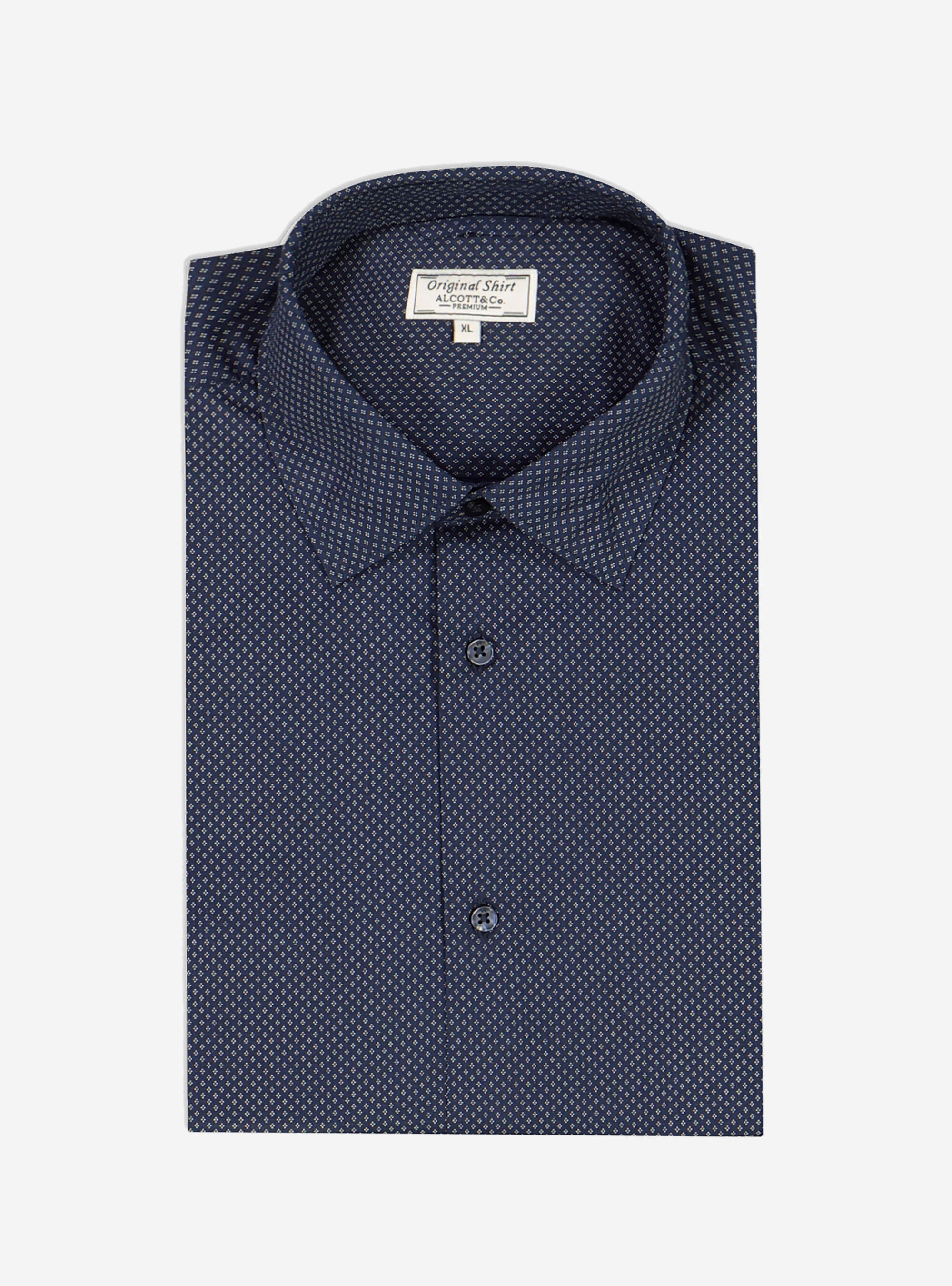 MICRO PATTERN SHIRT, C210 BLUE NAVY