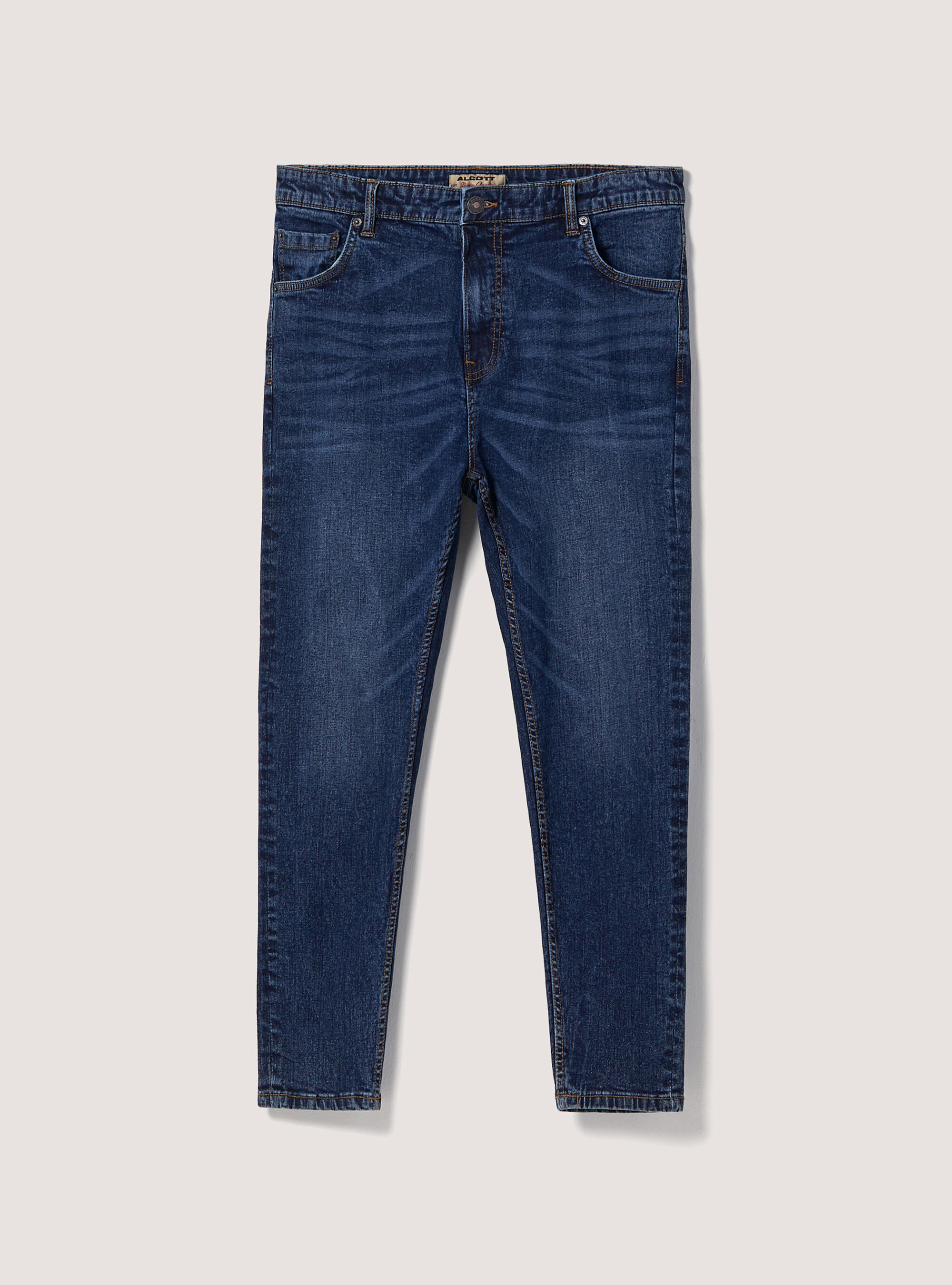 Stretch denim carrot fit jeans, D003 MEDIUM BLUE