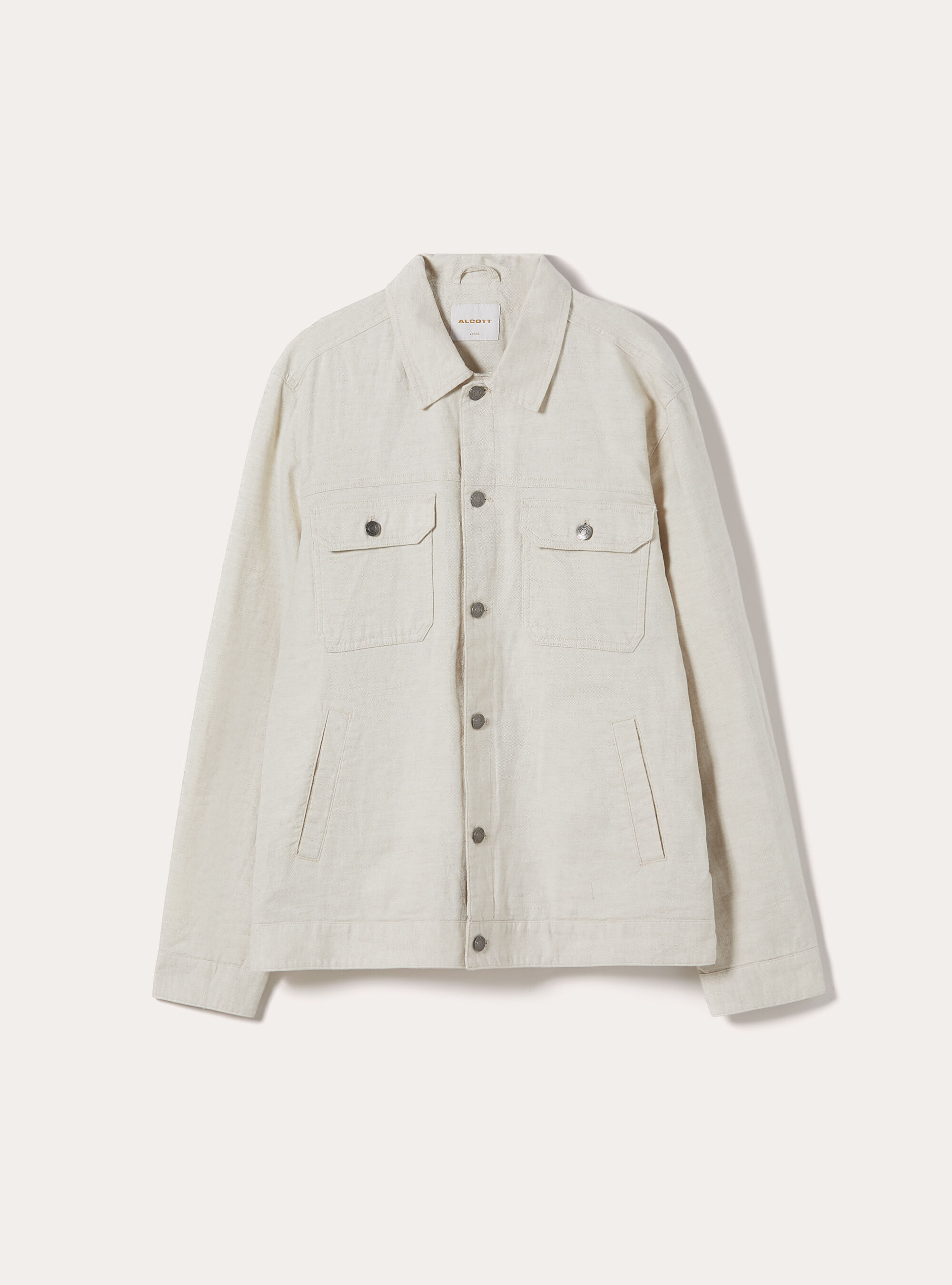Chaqueta en mezcla de lino, CR3 CREAM LIGHT