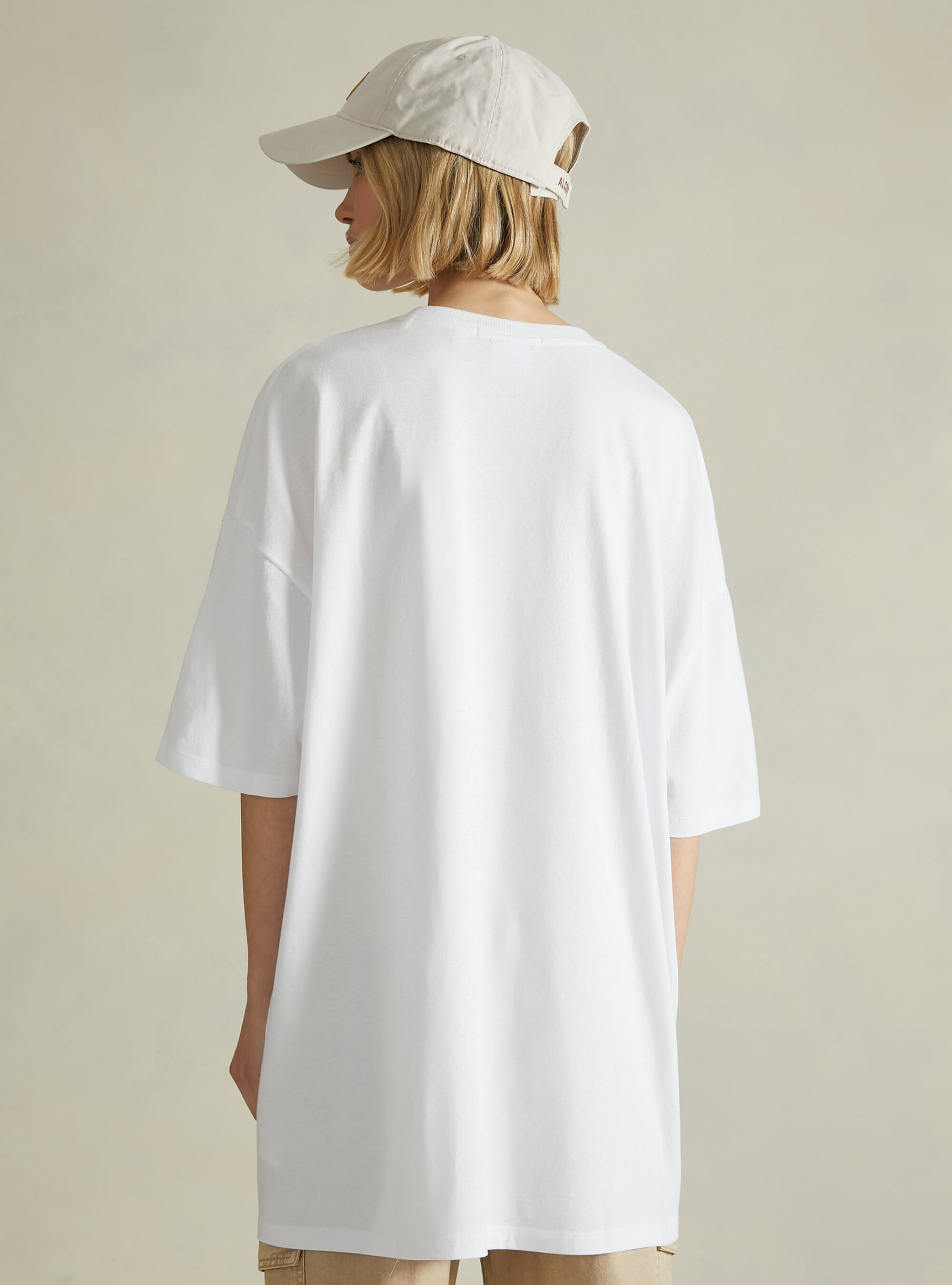 Creamy / Alcott super oversized T-shirt, WH3 WHITE