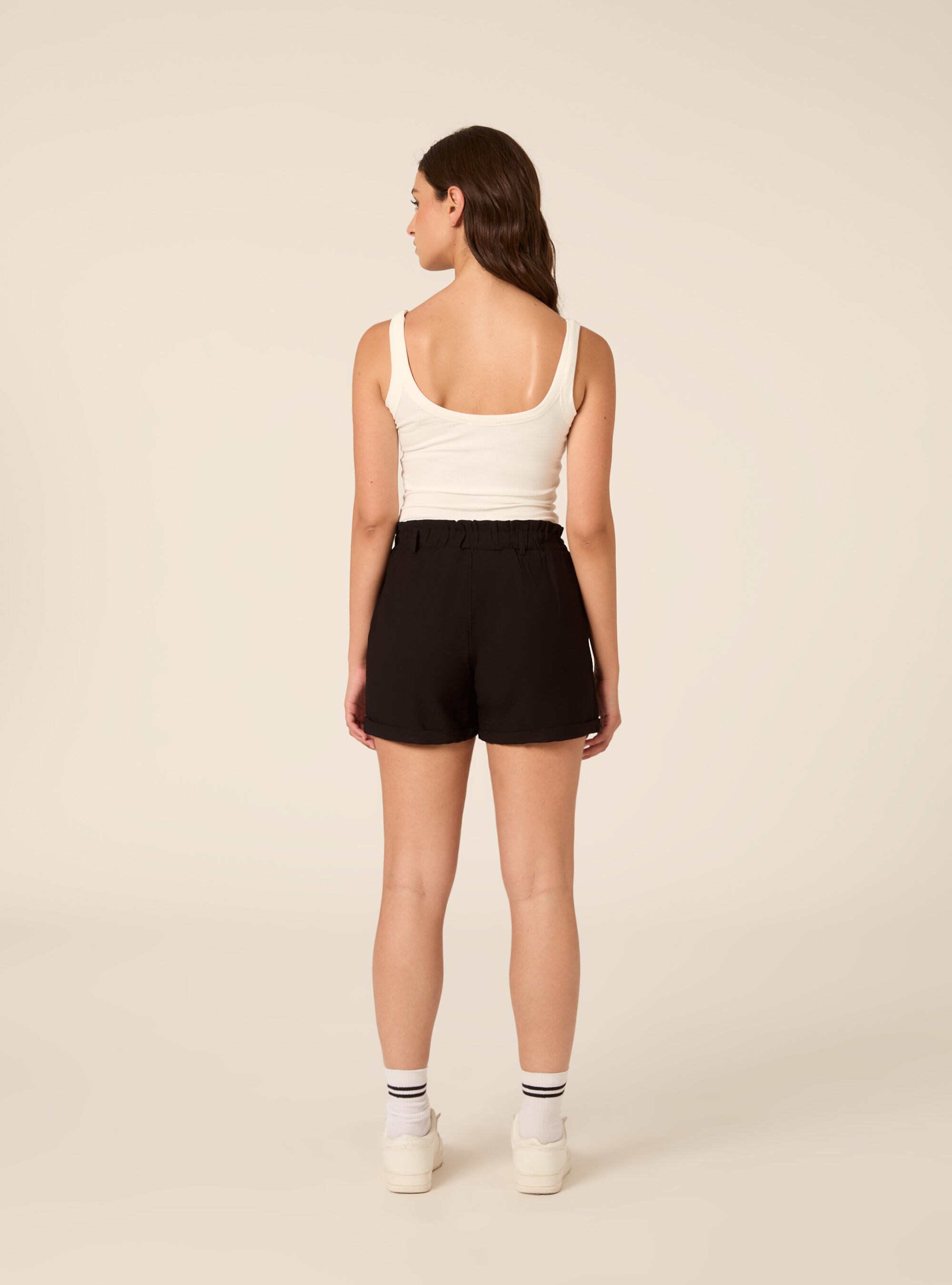 Shorts with candy waist, BK1 BLACK