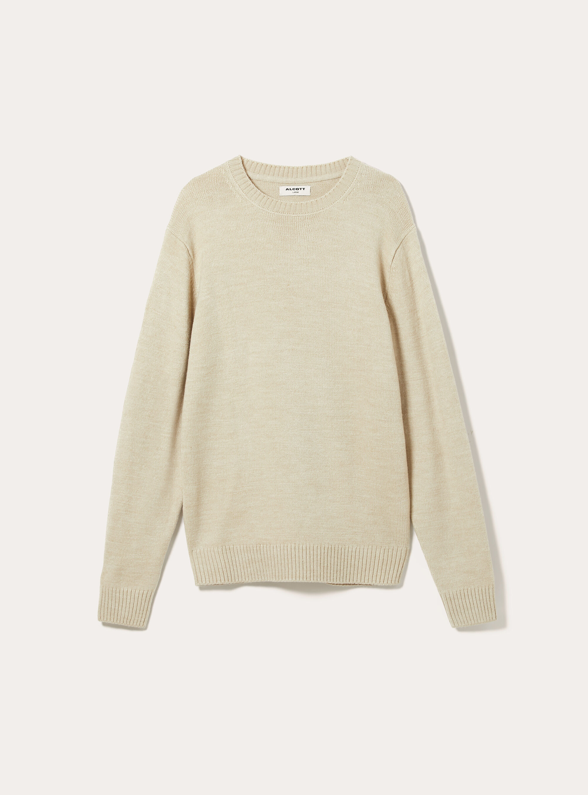 Maglione girocollo, MBG2 BEIGE MEL MED