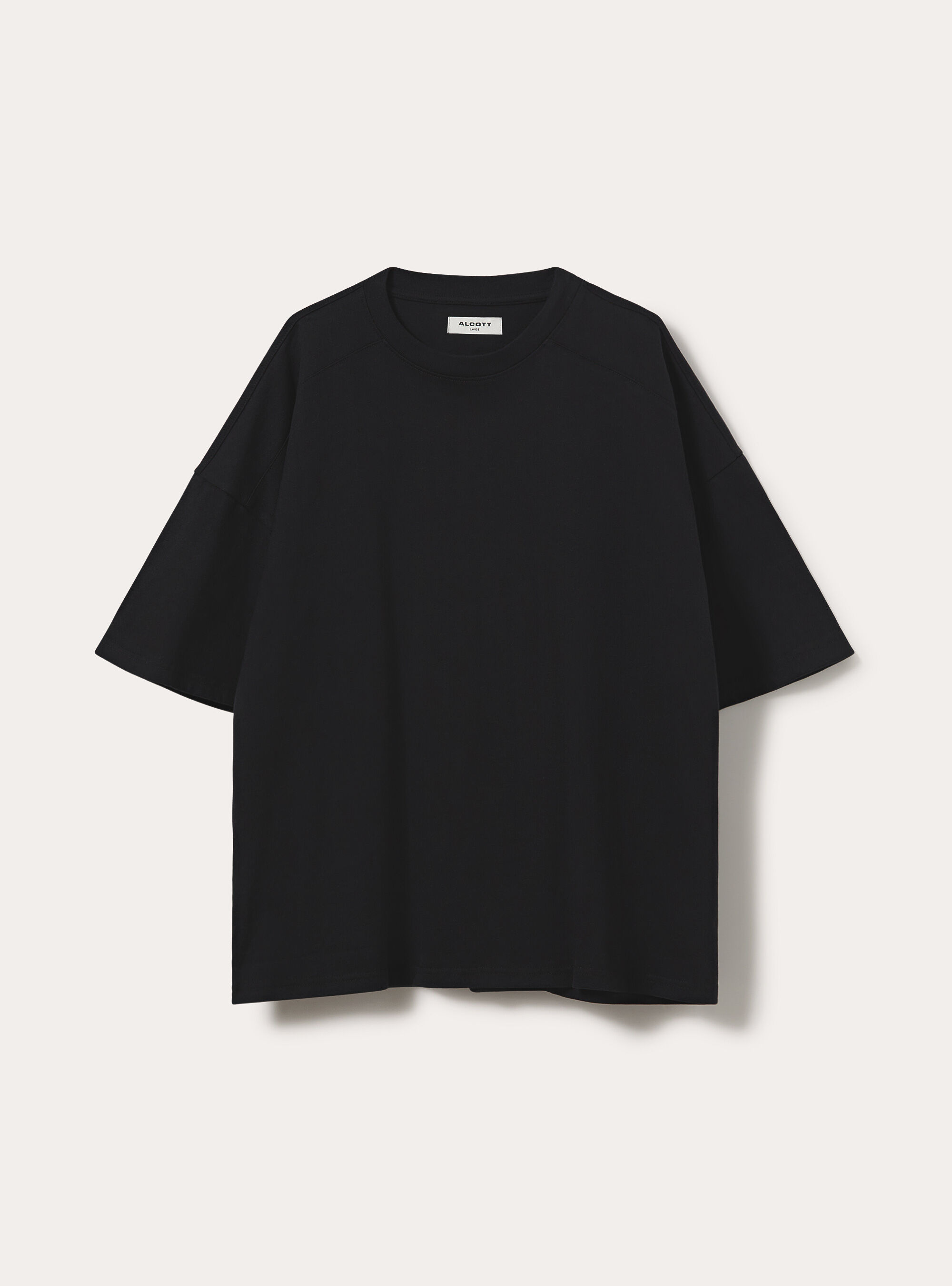 T-shirt coupe boxy &agrave; manches courtes et &eacute;paules tombantes, BK1 BLACK