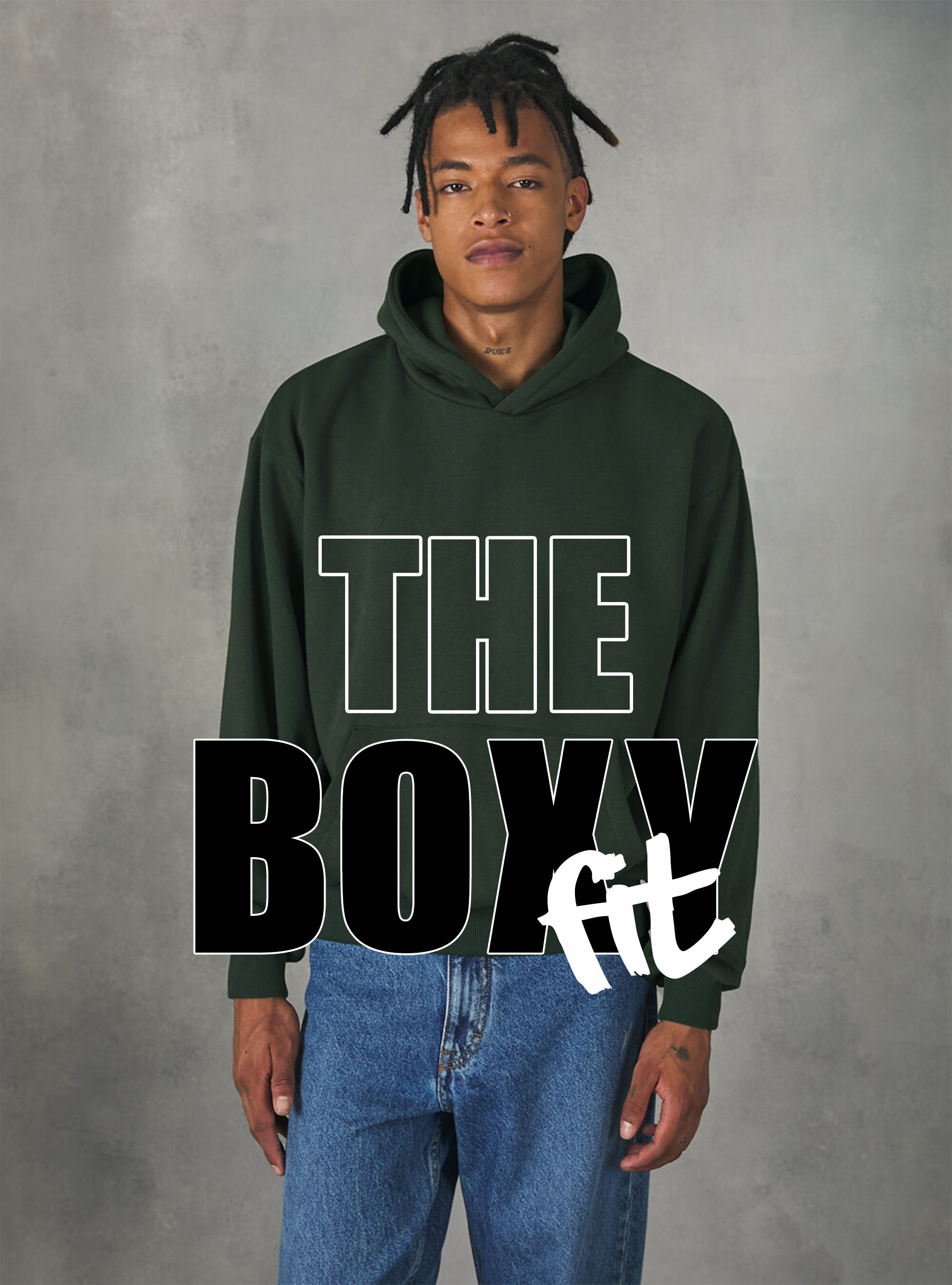 Denim hooded sweatshirt deals