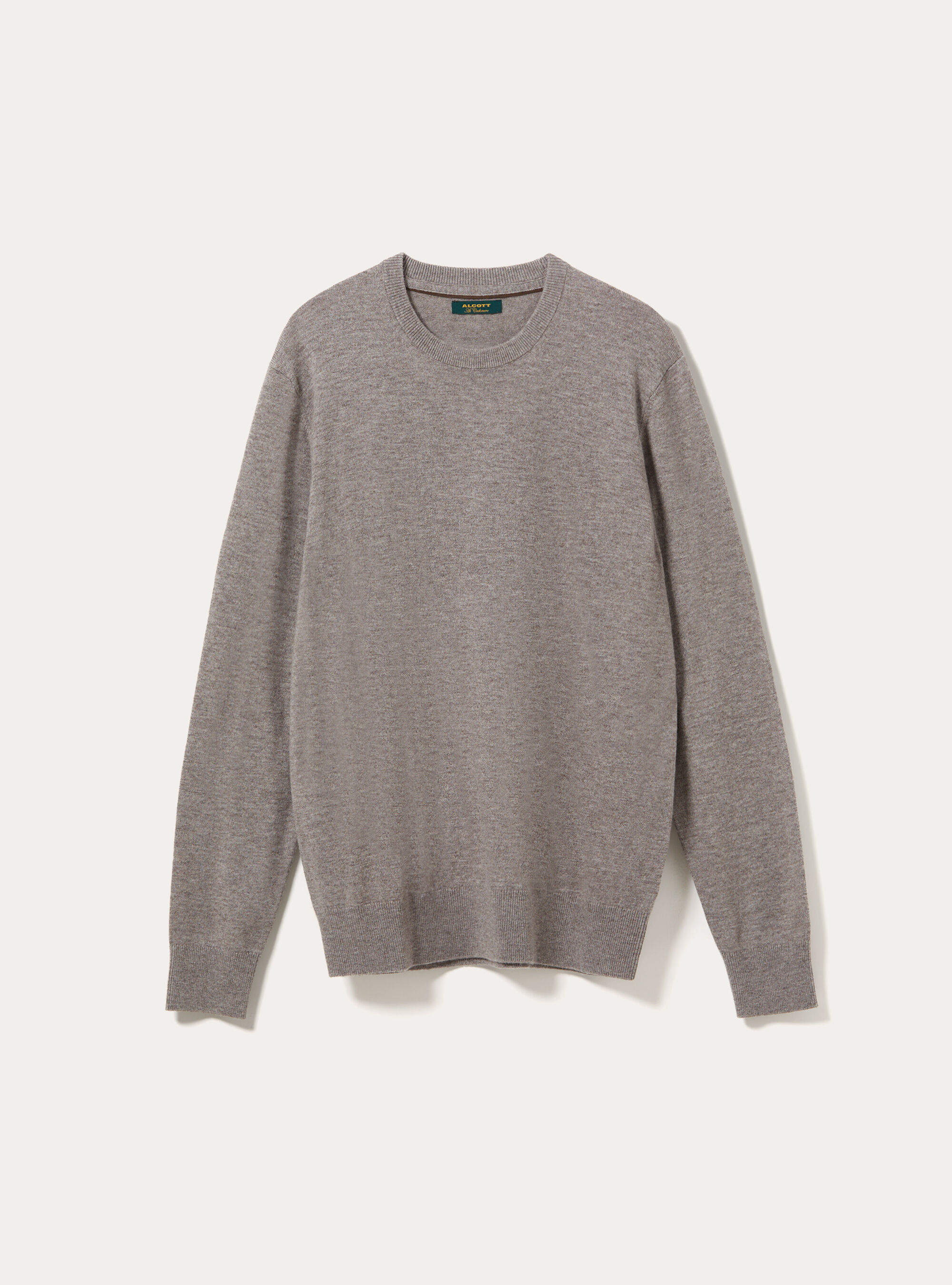 Wool and cashmere blend crewneck jumper, MTB2 TOBACCO MEL MED