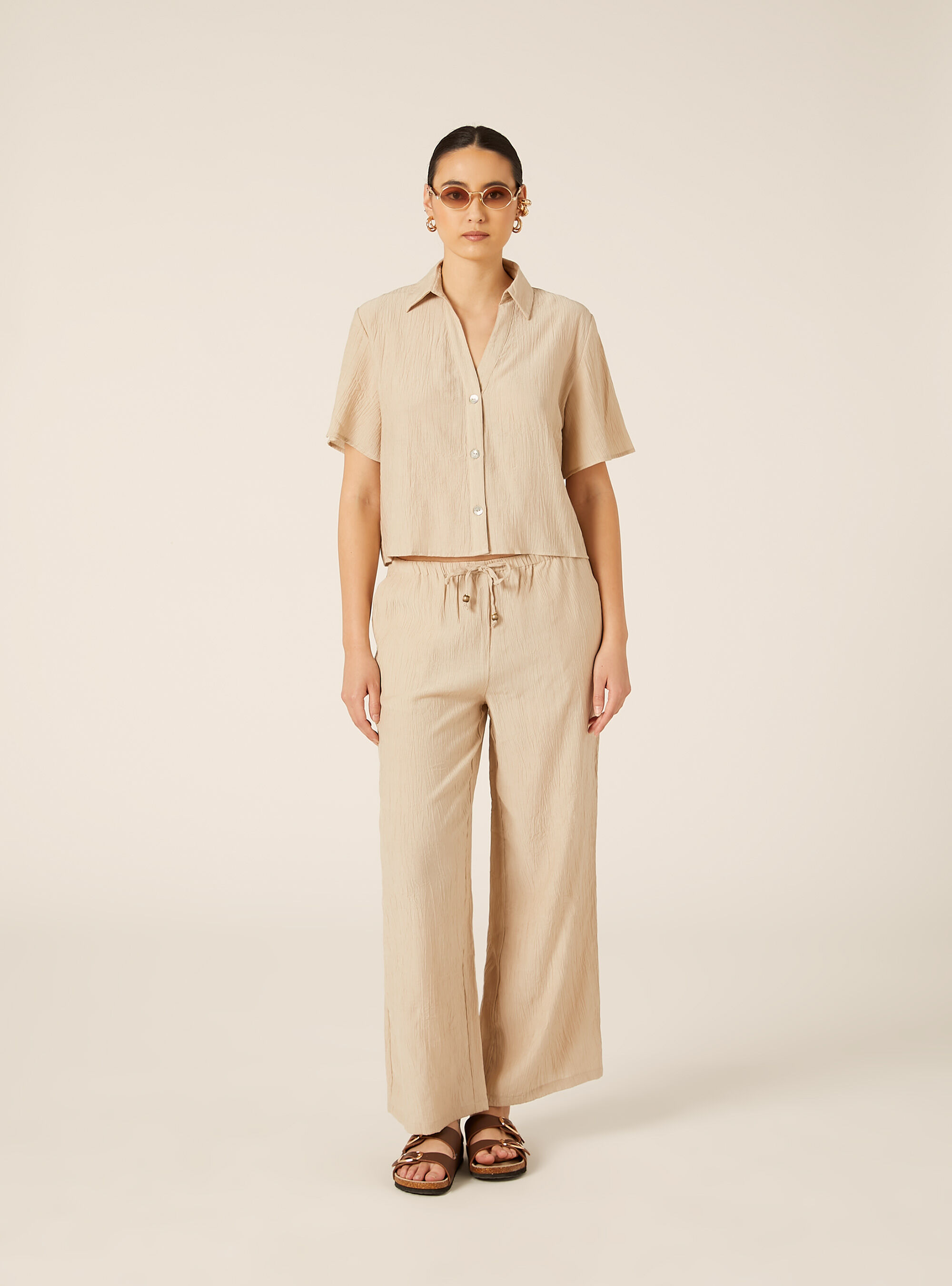 Camicia maniche corte in crepe