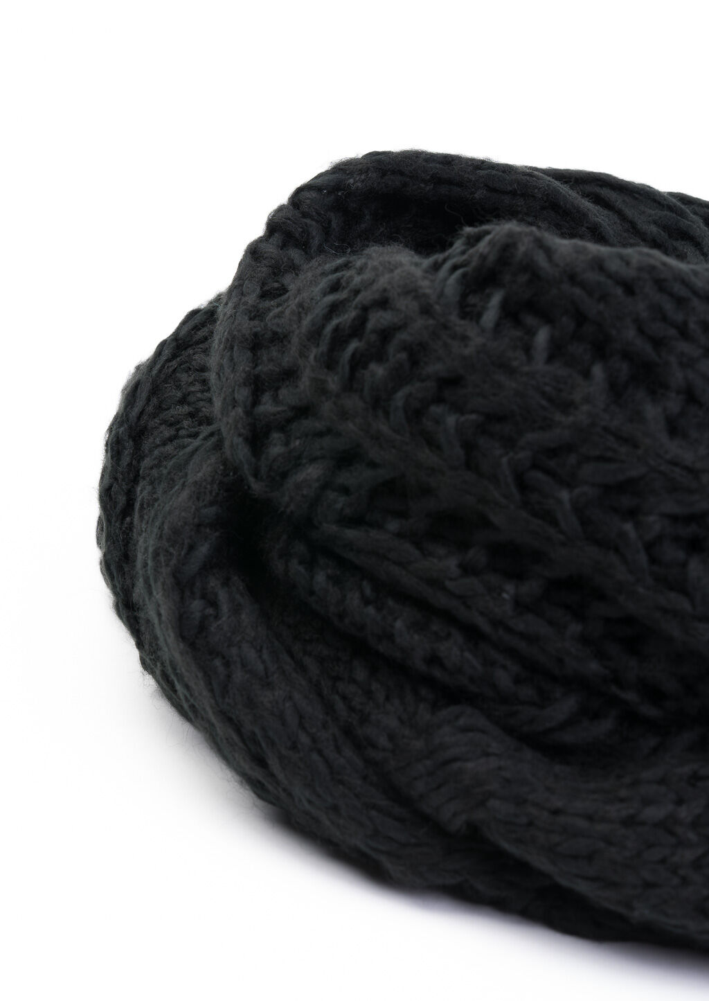 Sciarpa con frange, C101 BLACK