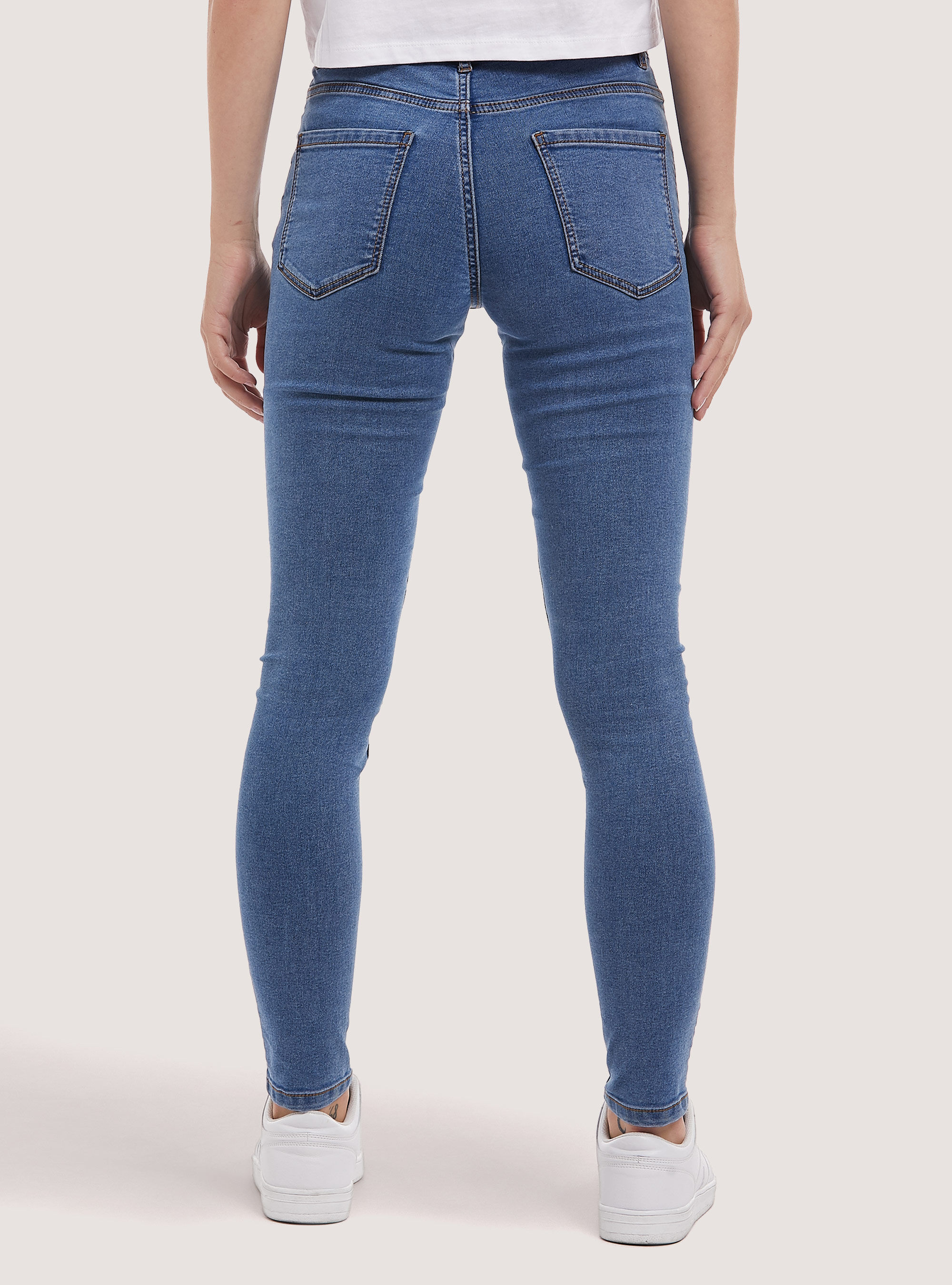 Denim skinny jeans, D003 MEDIUM BLUE