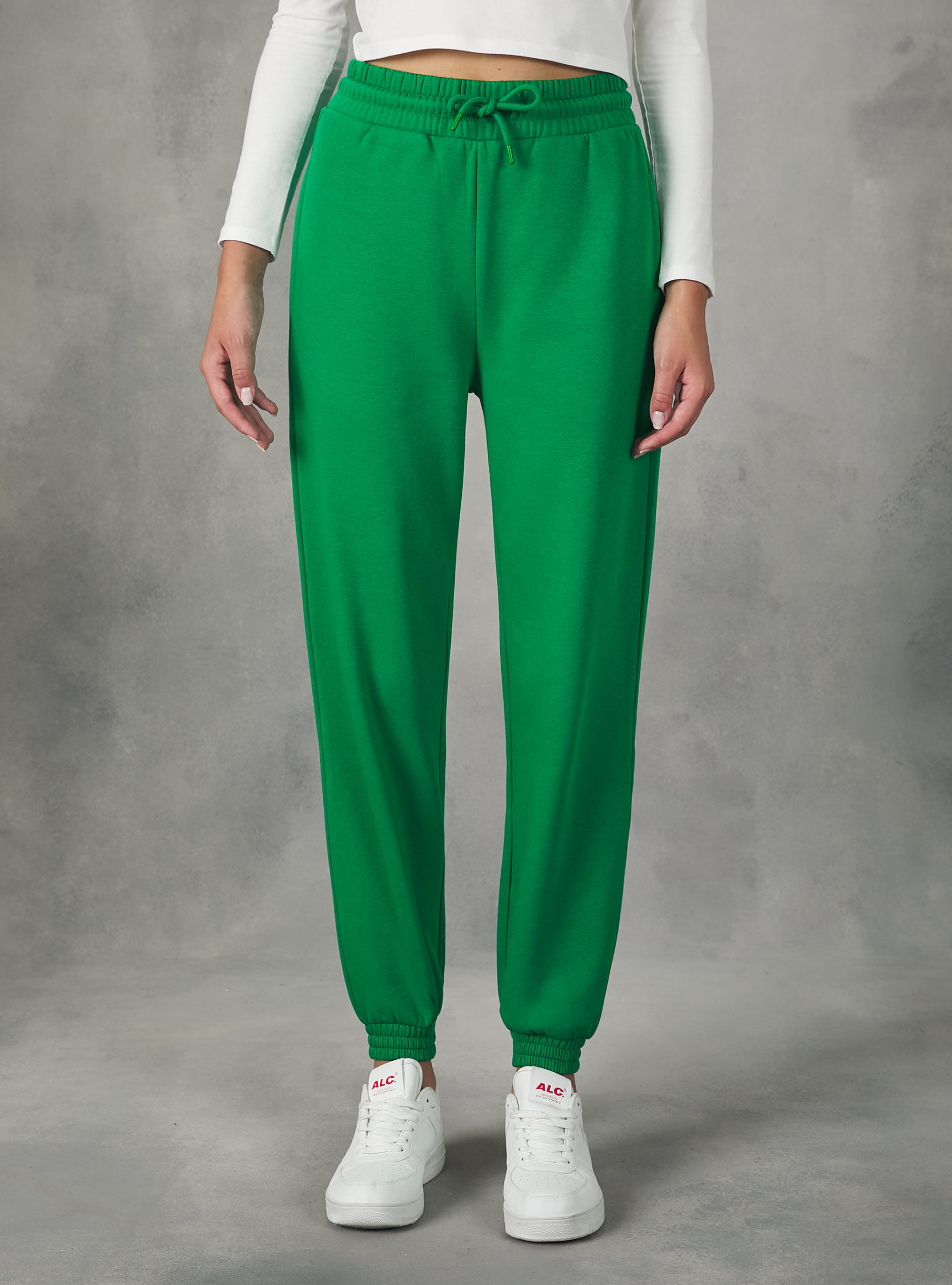 Plush jogger trousers, GN2 GREEN MEDIUM