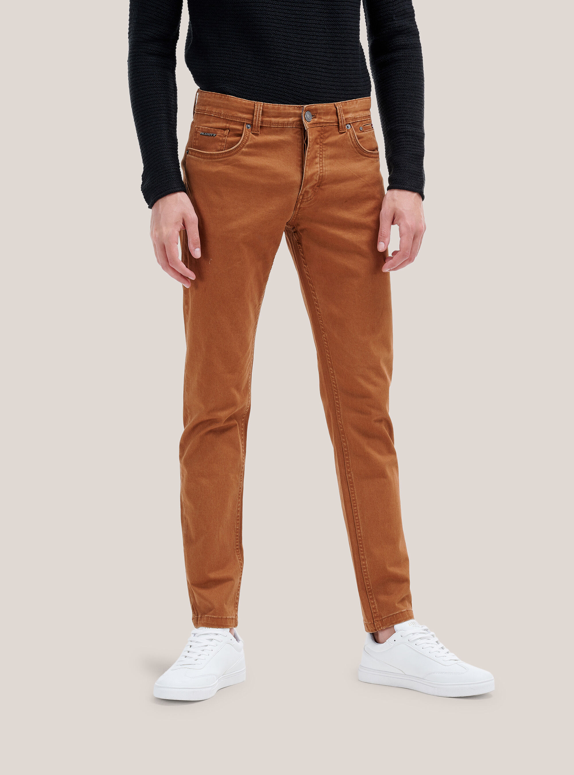 Dark orange trousers Clearance