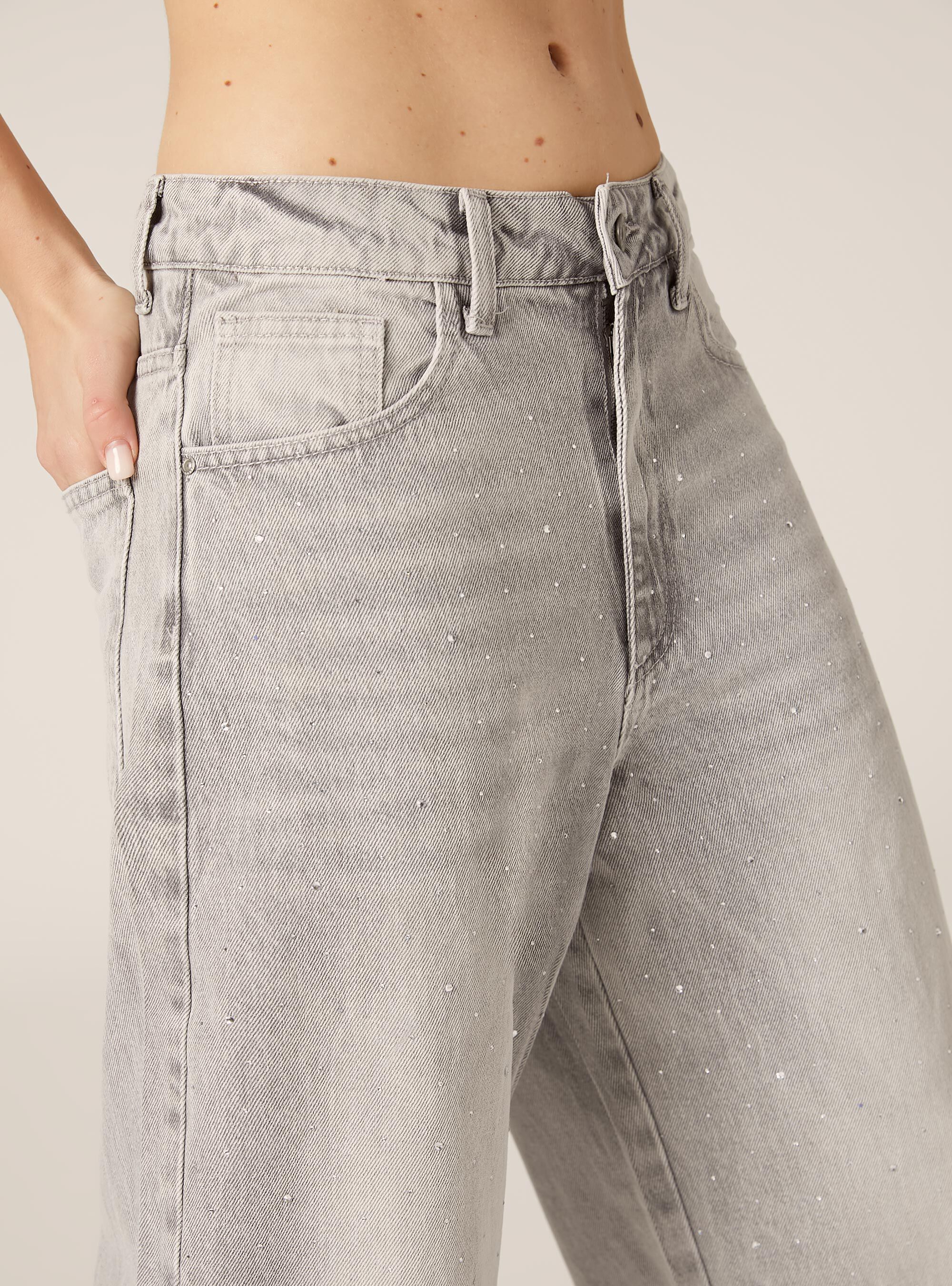 【AAKE】SPARK BALLOON DENIM Balloon fit jeans with rhinestones | Alcott | Women's Jeans