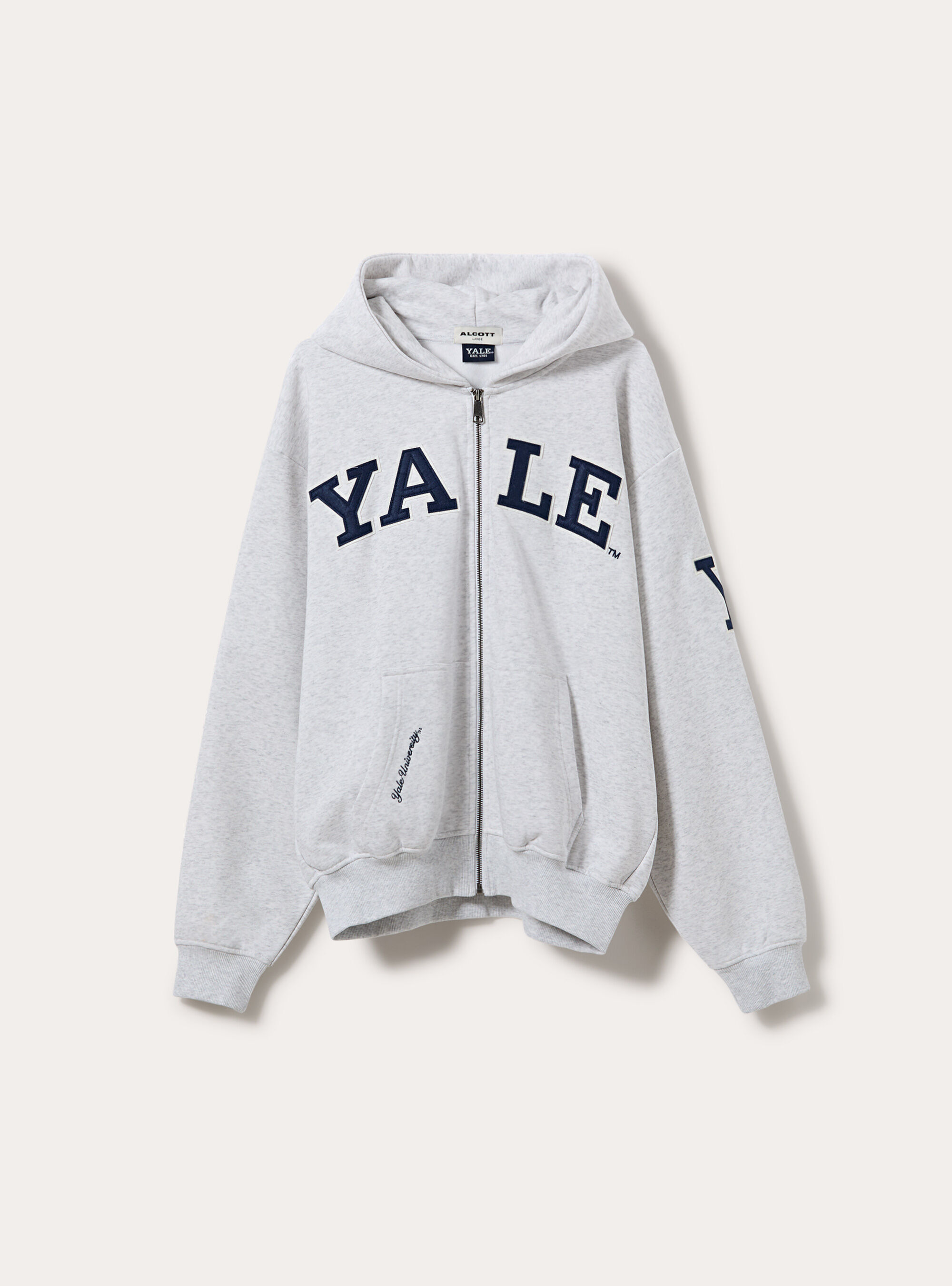 Cardigan yale boxy fit, MGY3 GREY MEL LIGHT