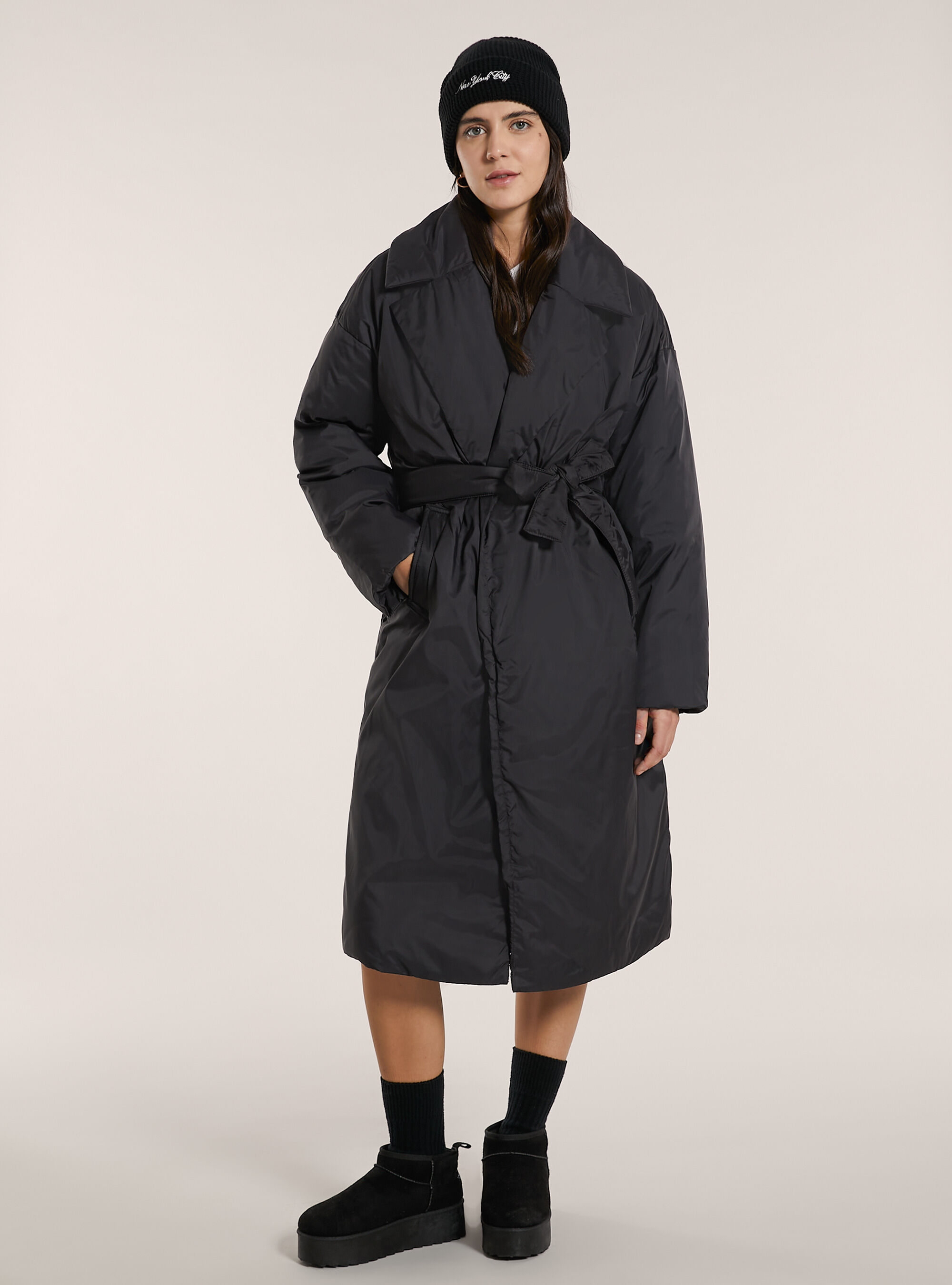 Black belted trench coat new arrivals