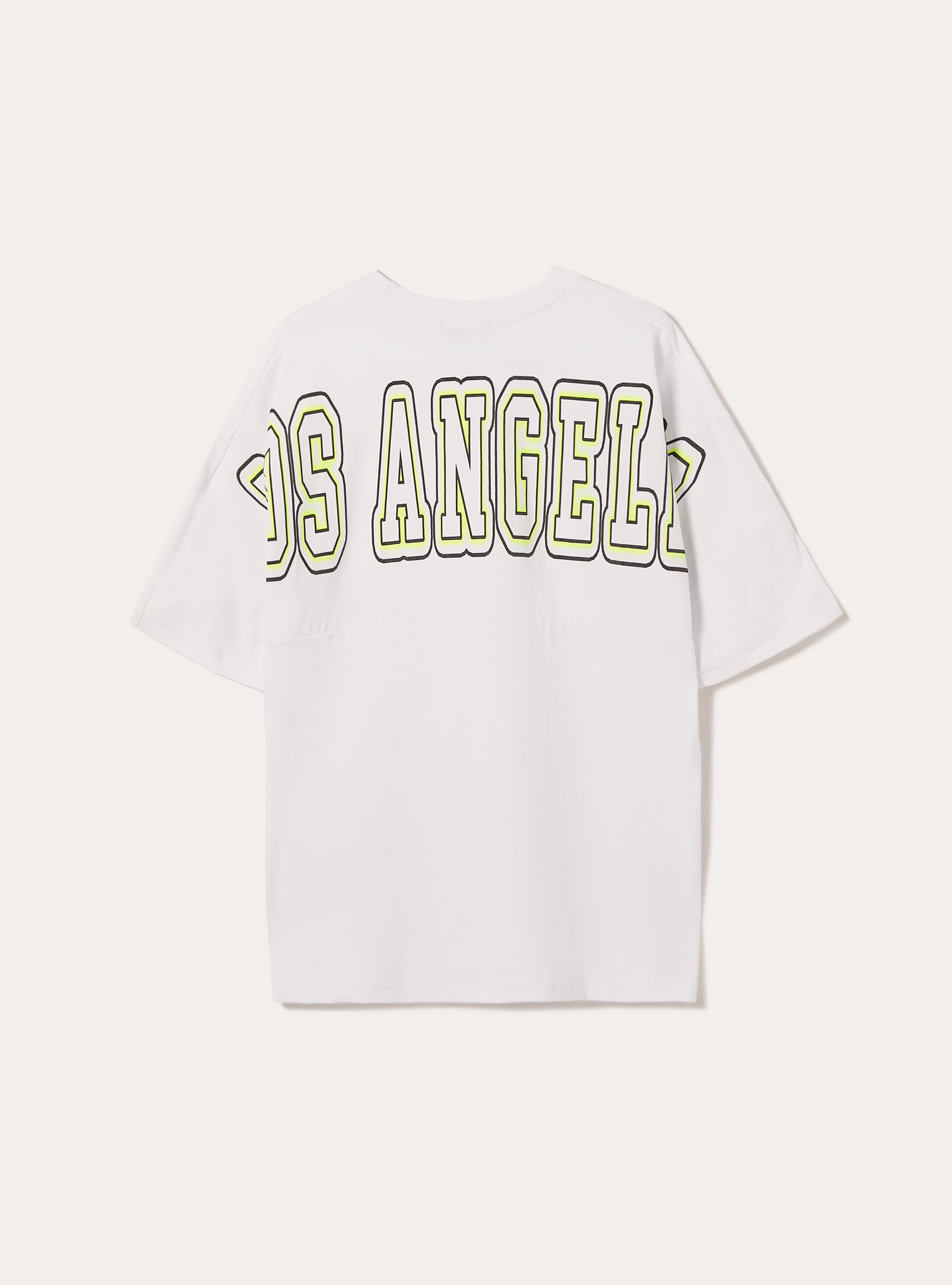 Boxy fit T-shirt with POP STATEMENT print, WH3 WHITE