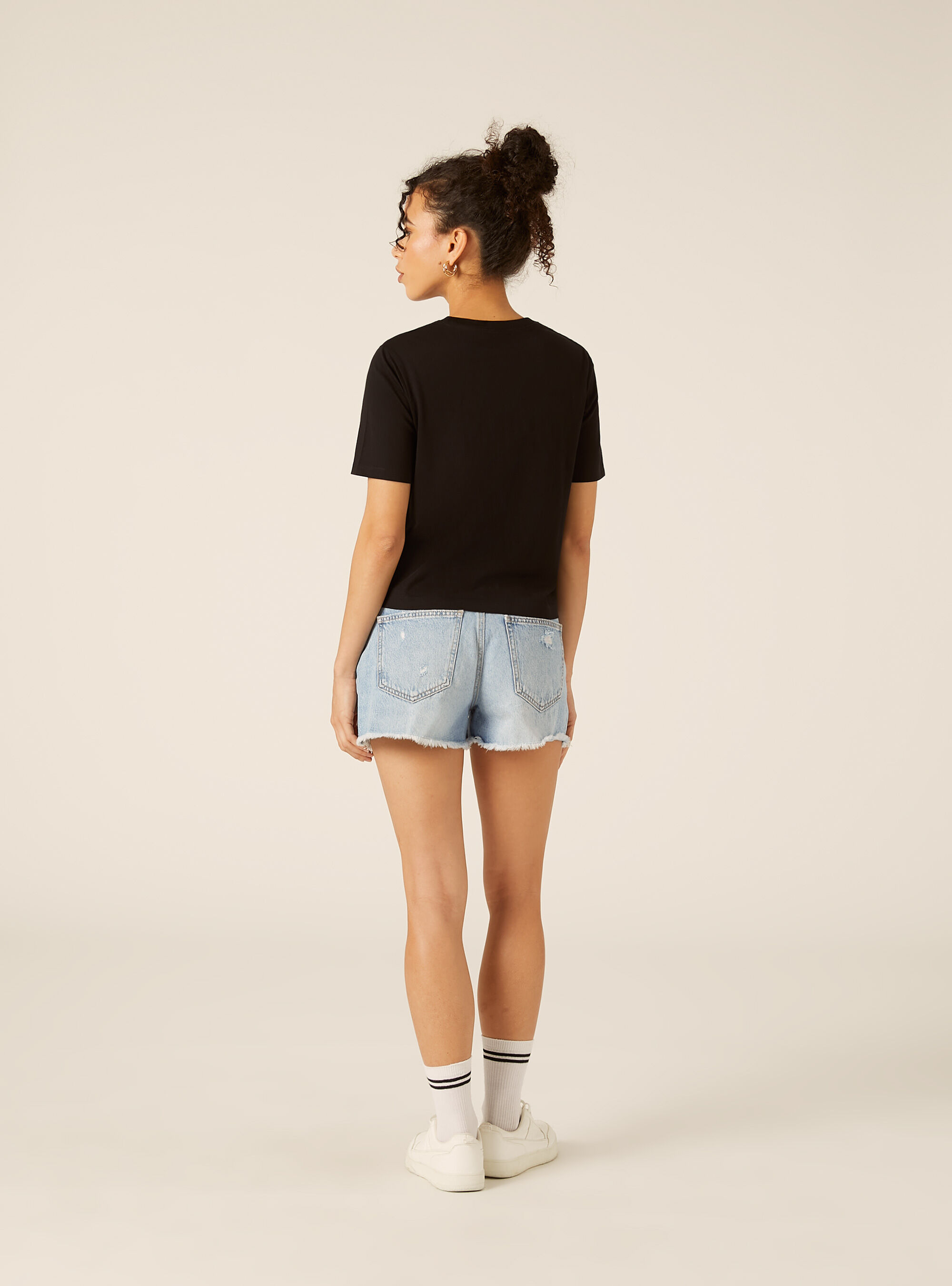 T-shirt regular con stampa i love ny, BK1 BLACK