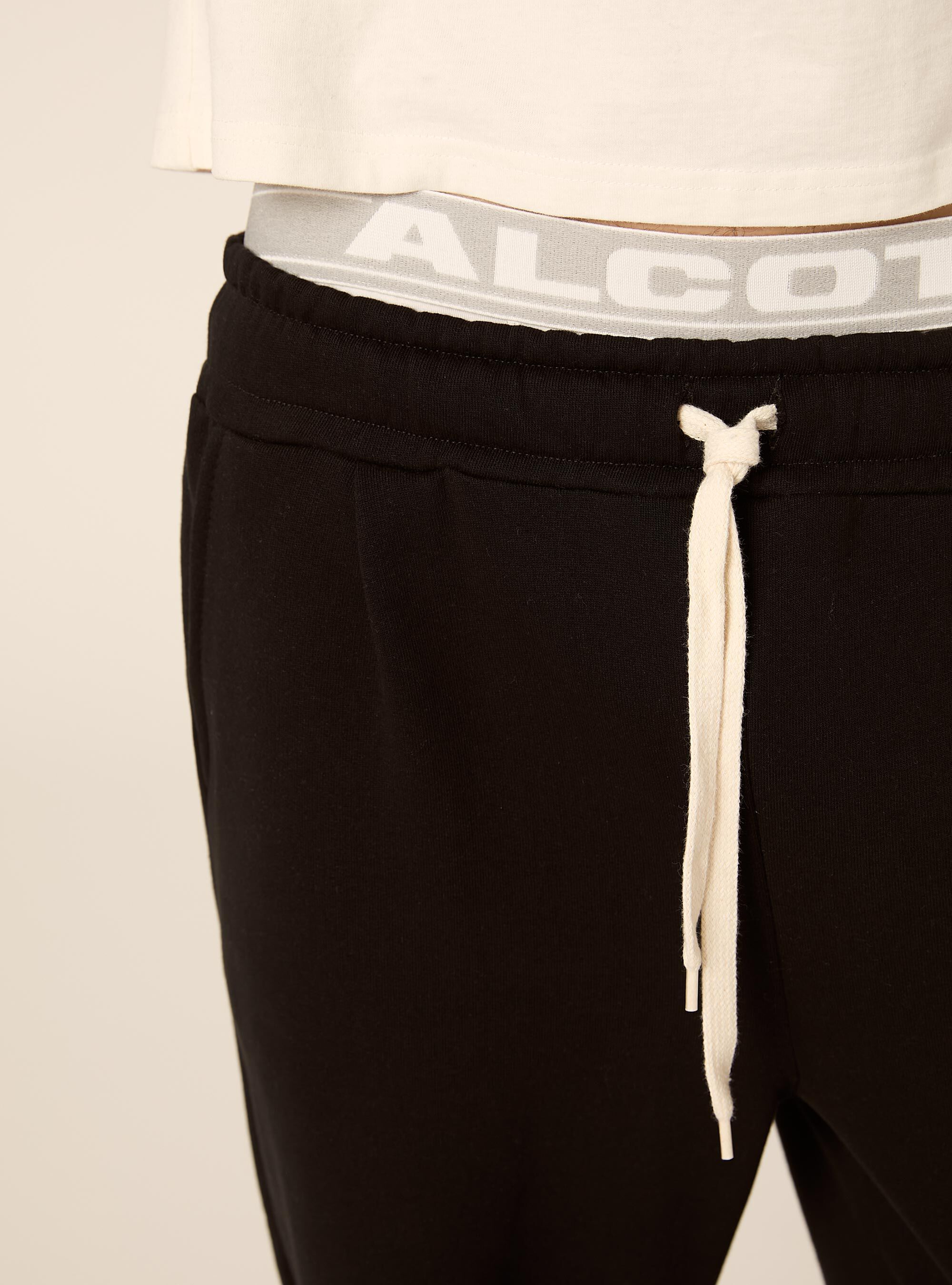 Wide leg jogger pants, BK1 BLACK