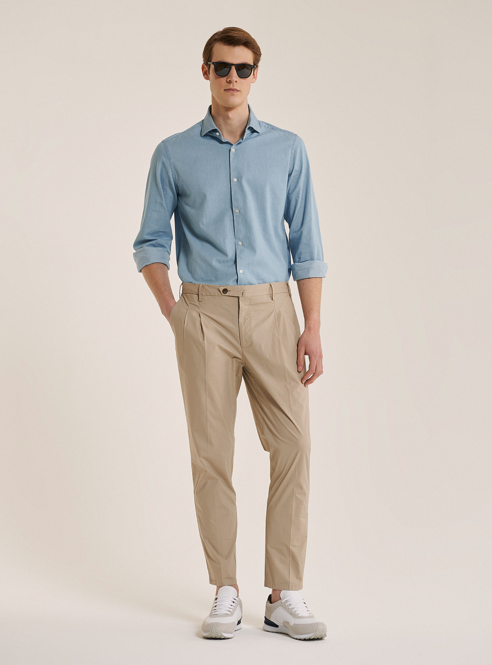 Pantaloni uomo discount classici con pinces