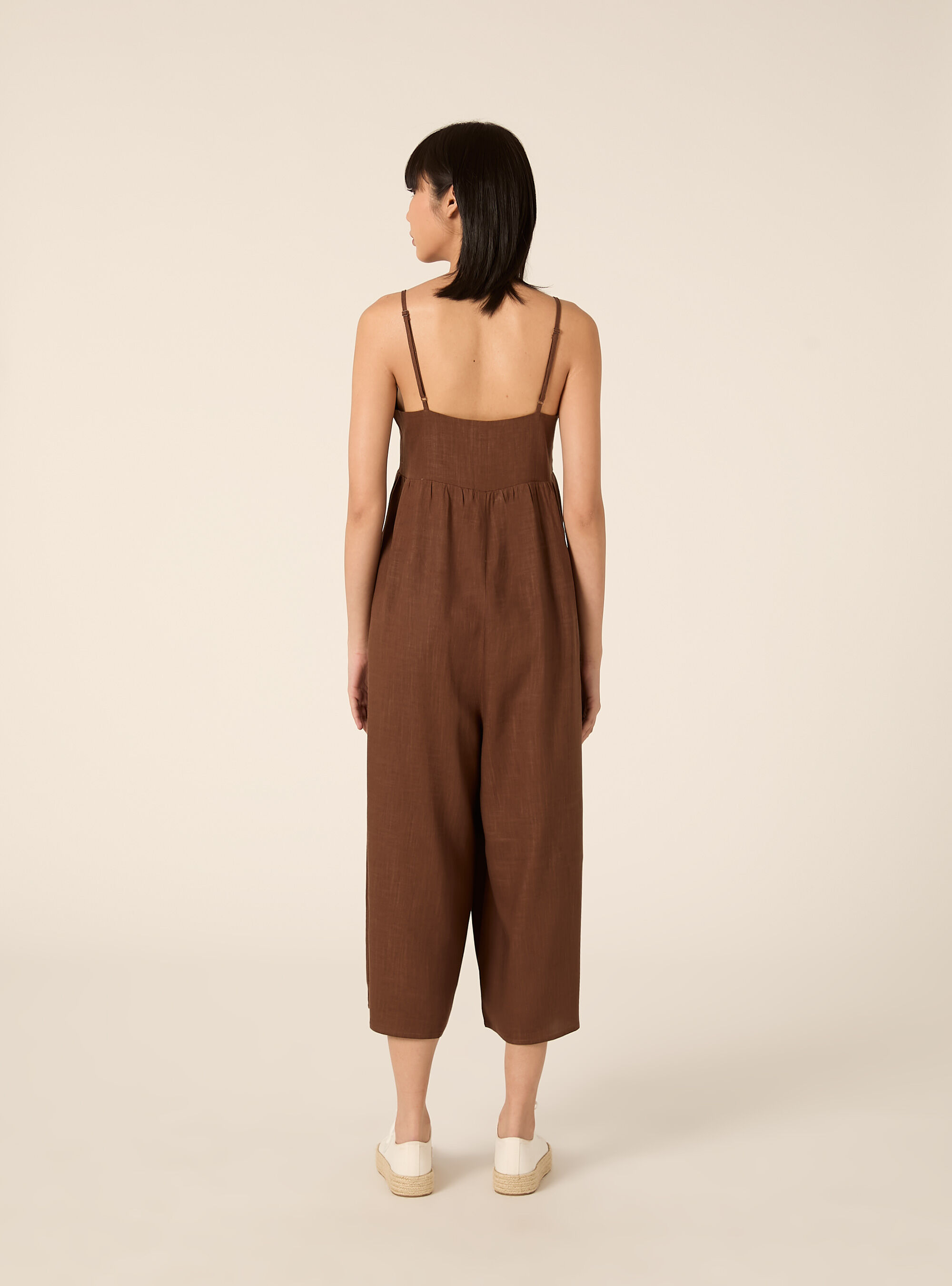 Tuta in misto lino, BR2 BROWN MEDIUM