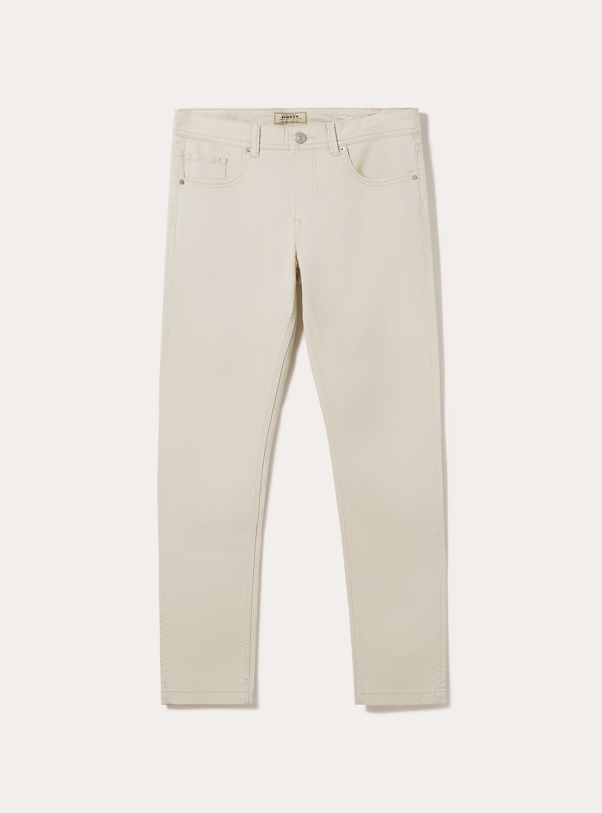 Skinny Fit Hose aus Baumwolle, SA3 SAND LIGHT