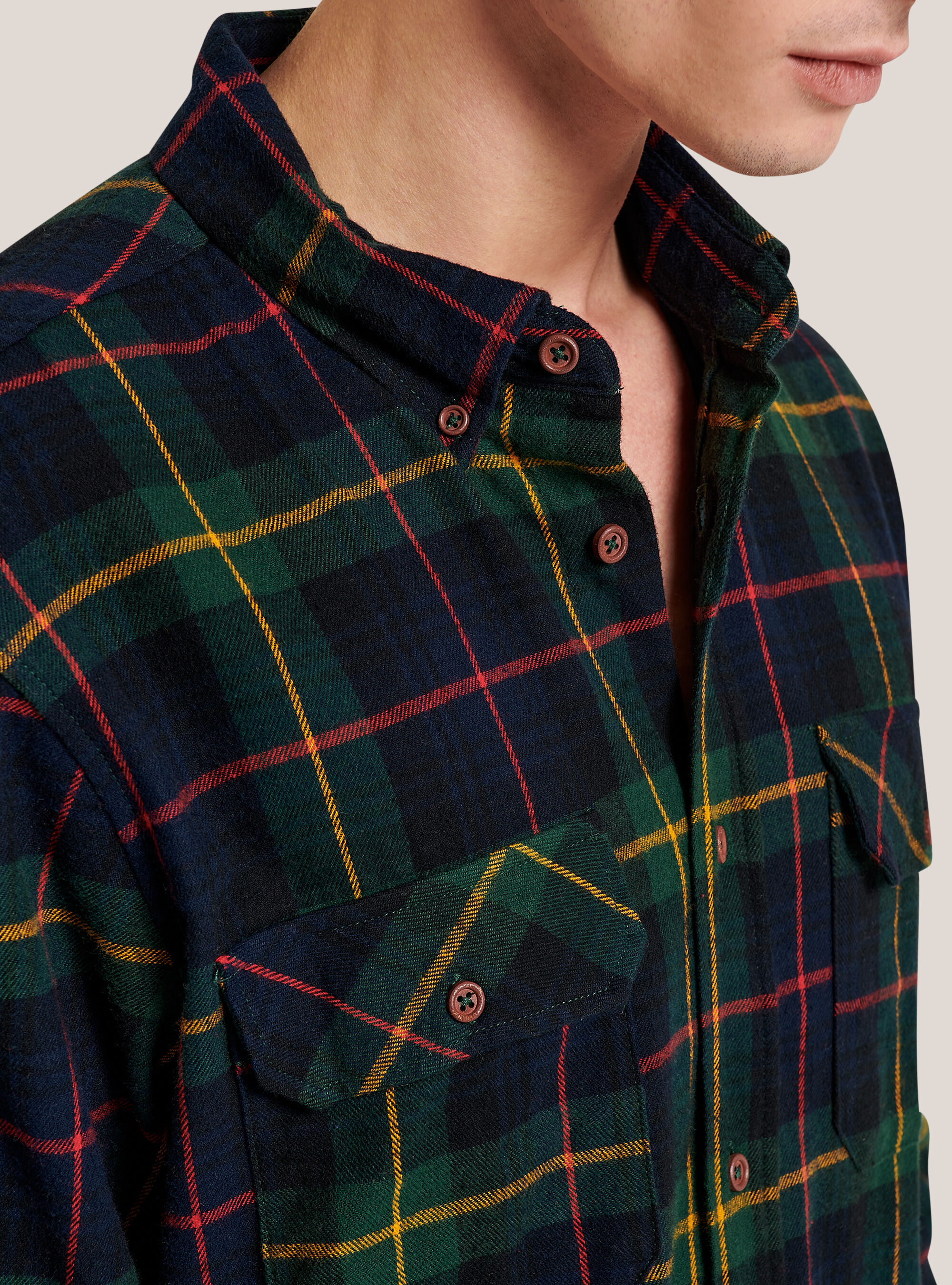 Camicia a quadri in flanella