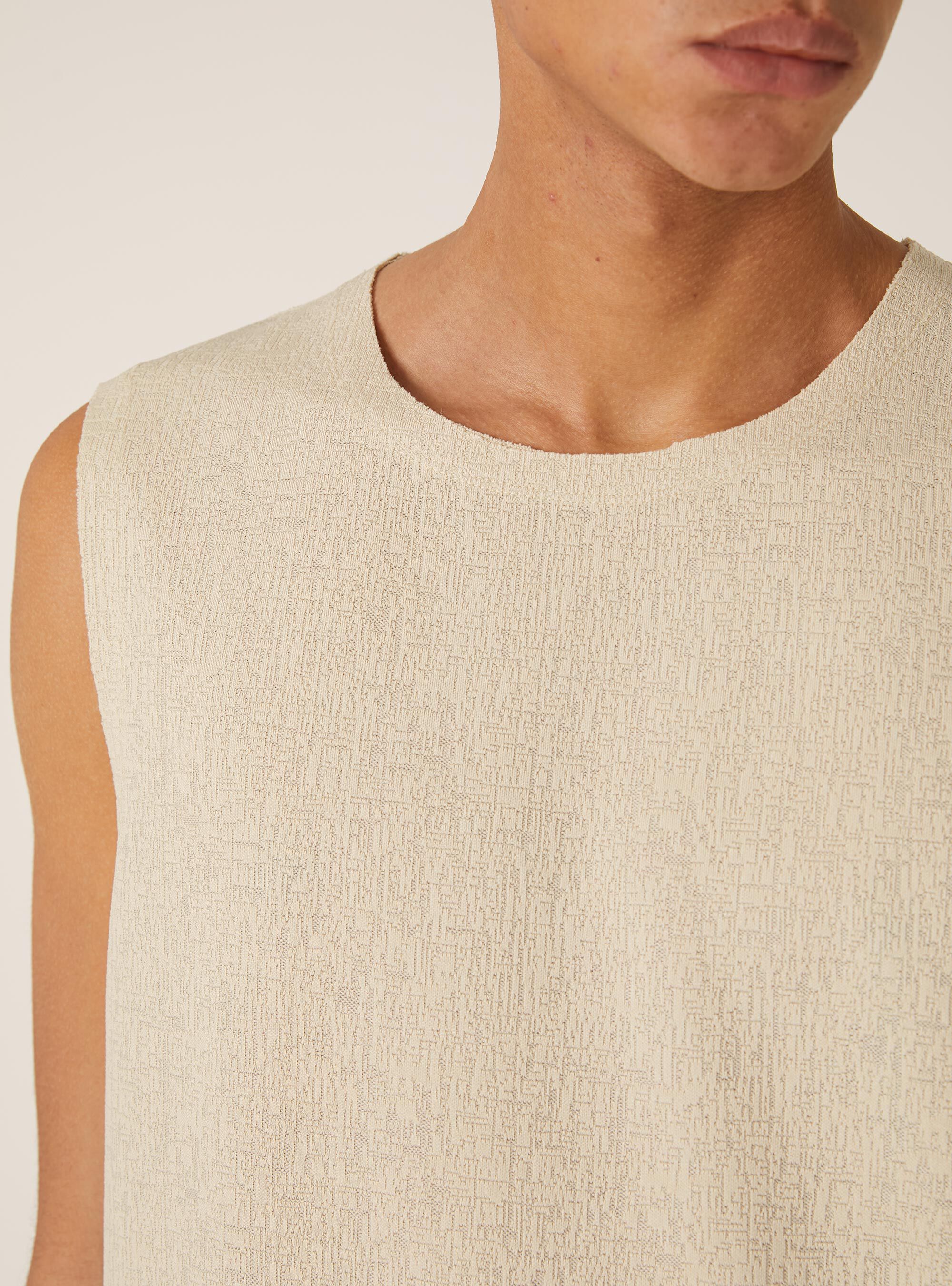 Canotta con texture, CR3 CREAM LIGHT