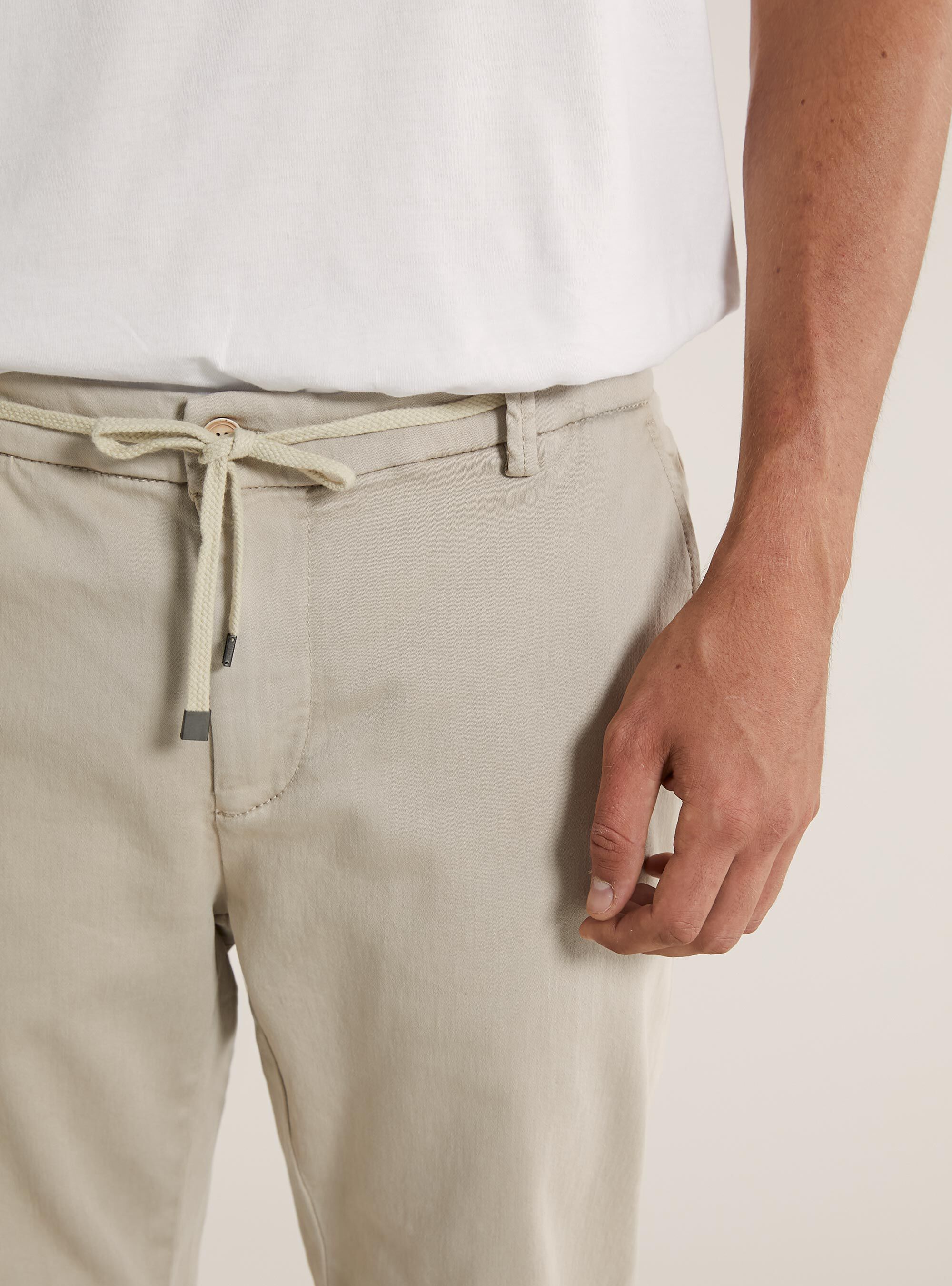 Pantalon de jogging avec cordon de serrage, BG3 BEIGE LIGHT