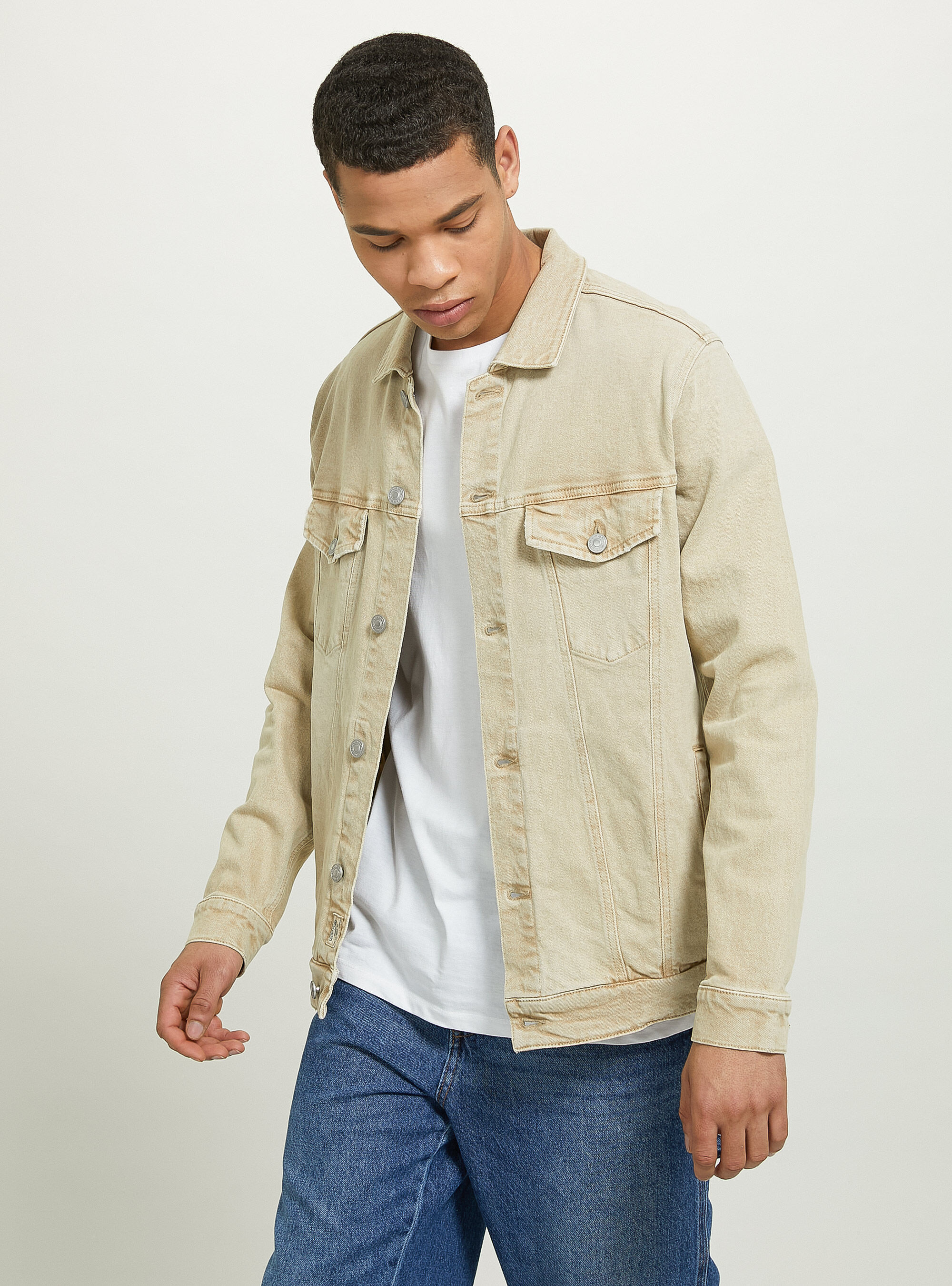Giubbotto denim in twill stretch