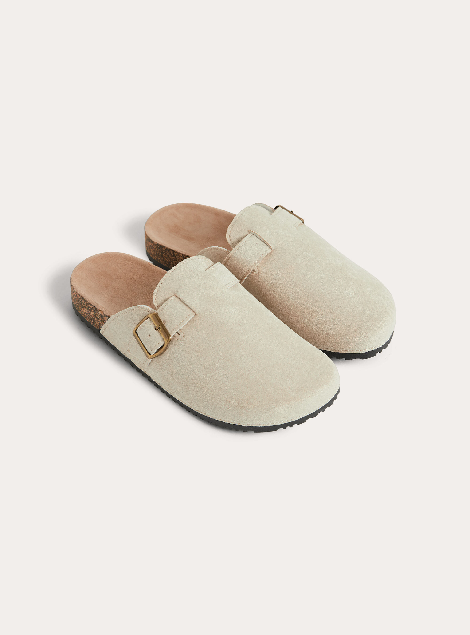 Sabot basso con fibbia, BG3 BEIGE LIGHT