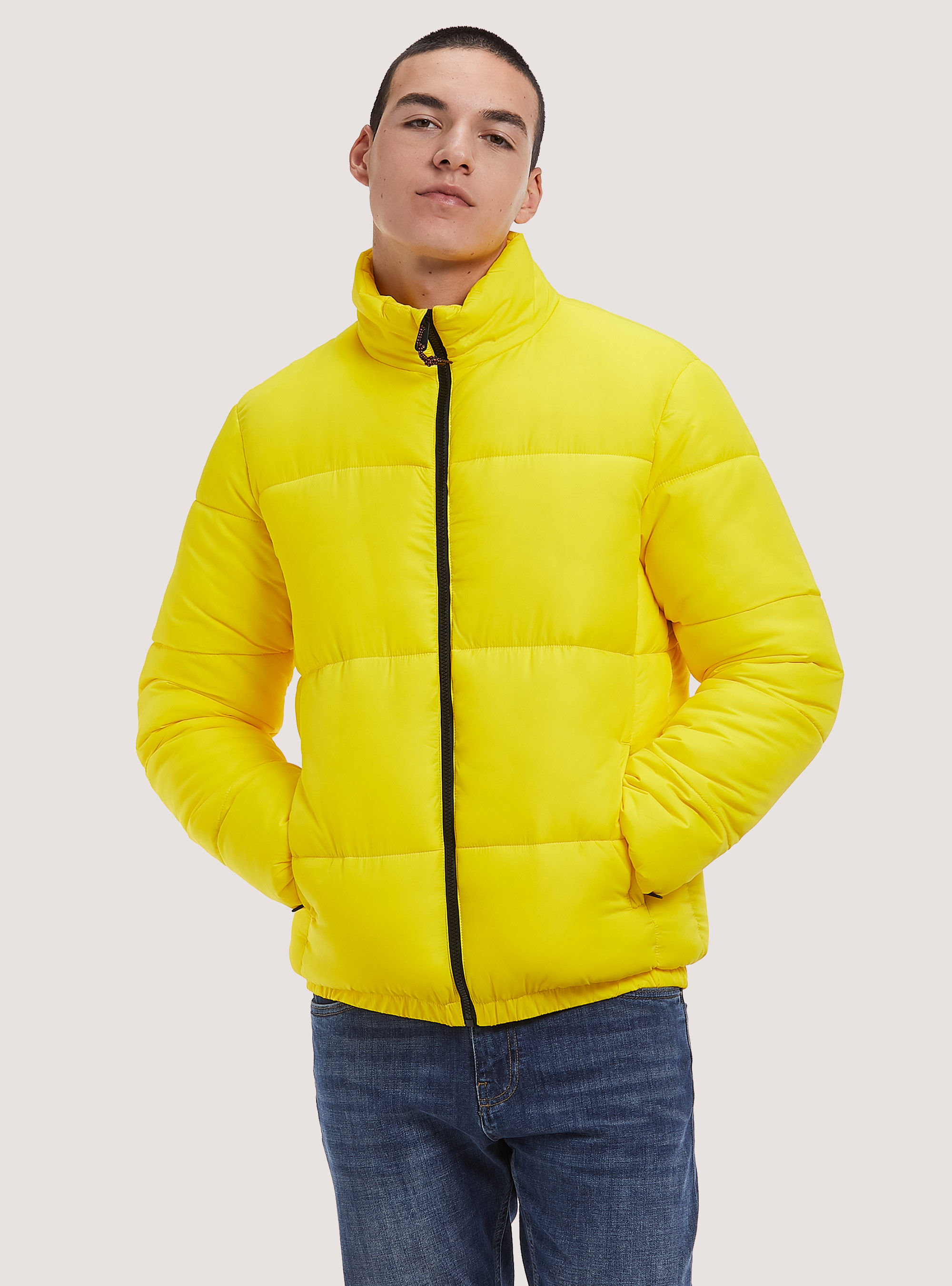 Bershka yellow puffer jacket cheap
