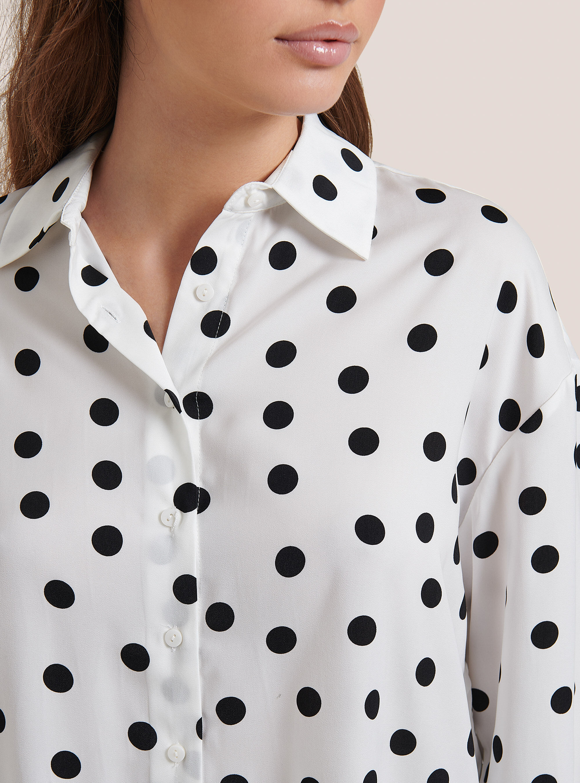 Polka dot satin shirt | Alcott | Outlet 